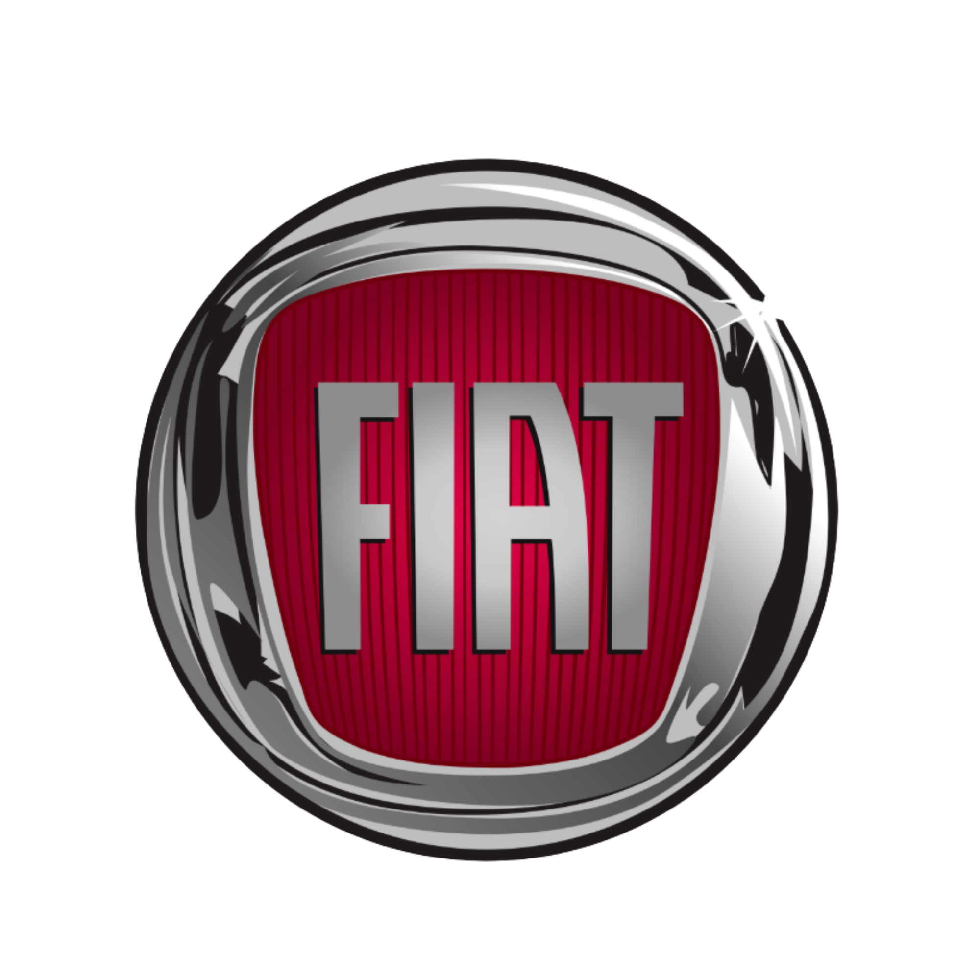 Logo di Fiat con sfondo nero.