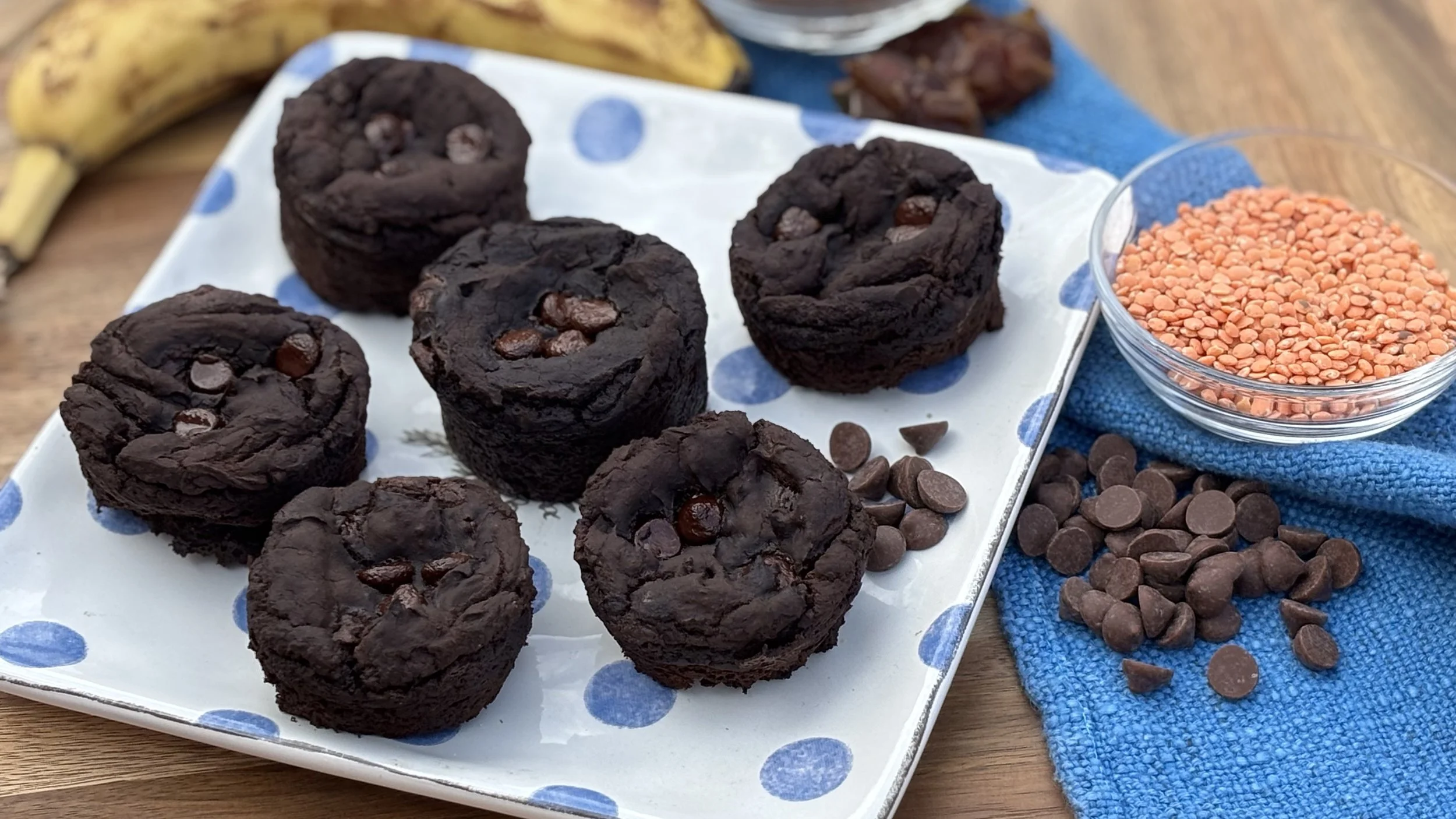 Chocolate Lentil Muffins