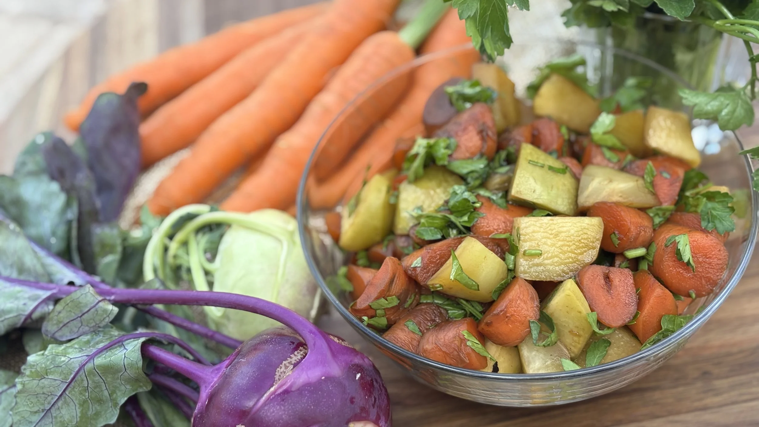 Glazed Kohlrabi & Carrots