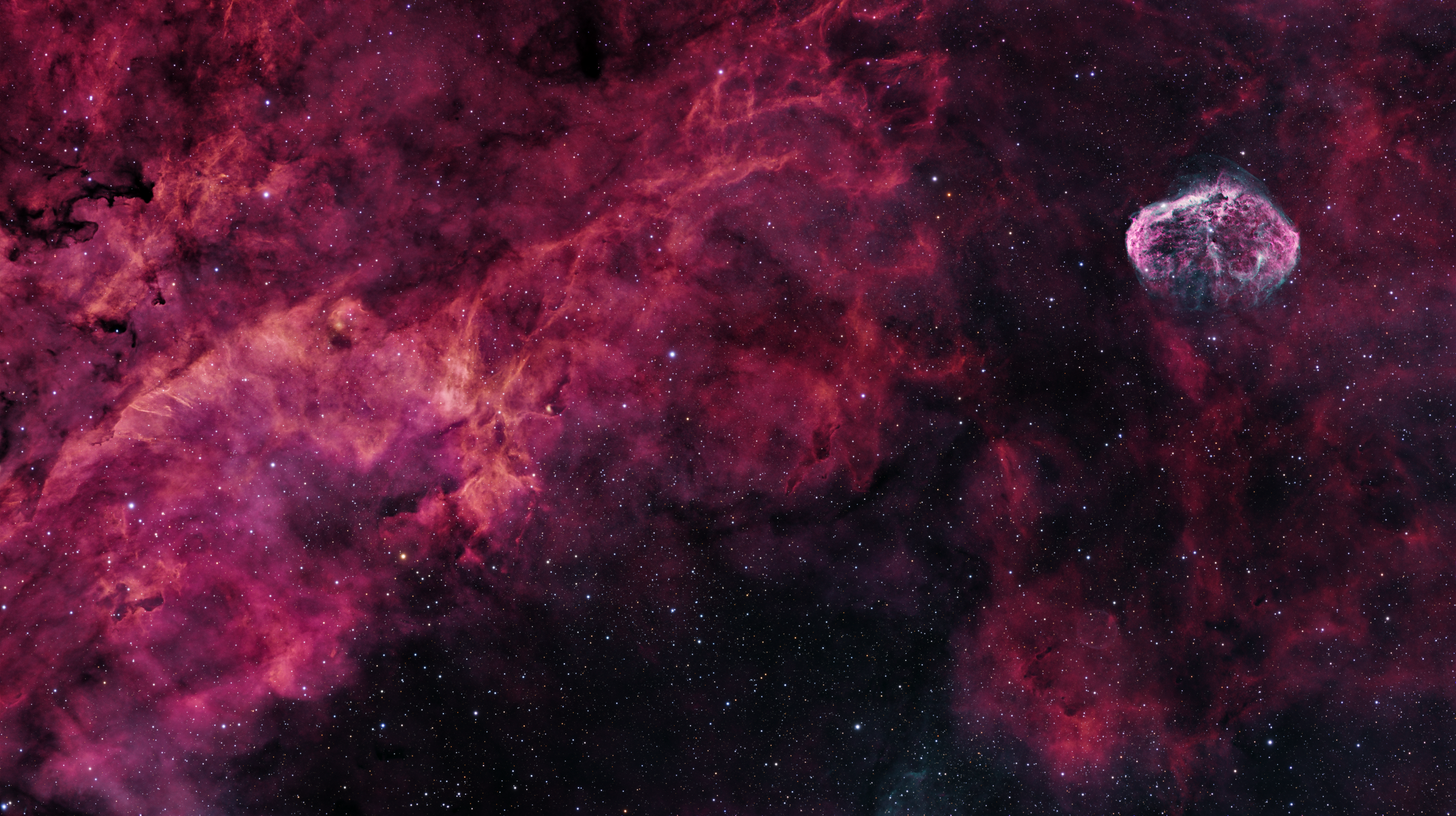 Crescent Nebula & Friends (HOO)