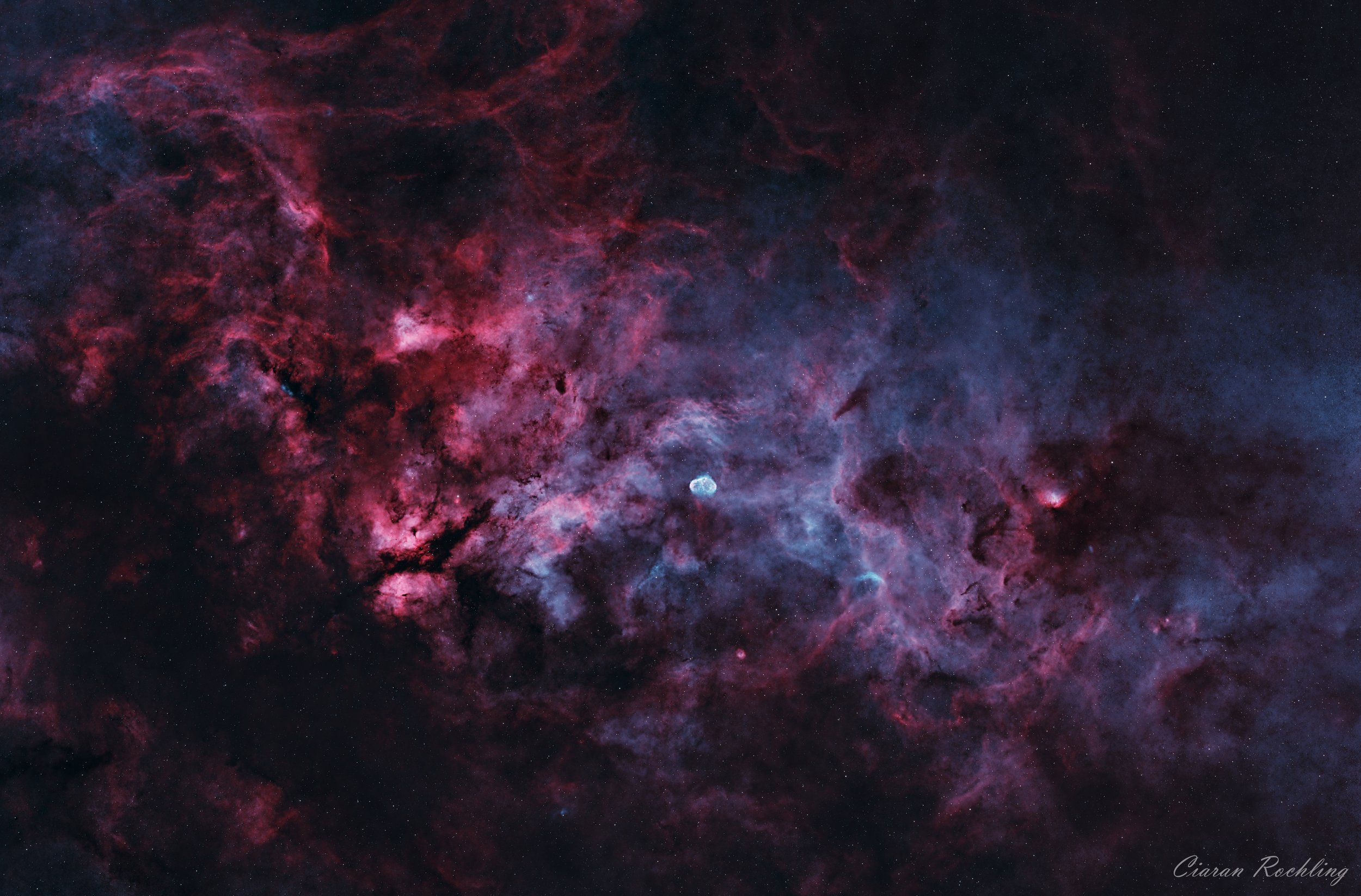 Sadr Region (Dual Narrowband Ha & Oiii)