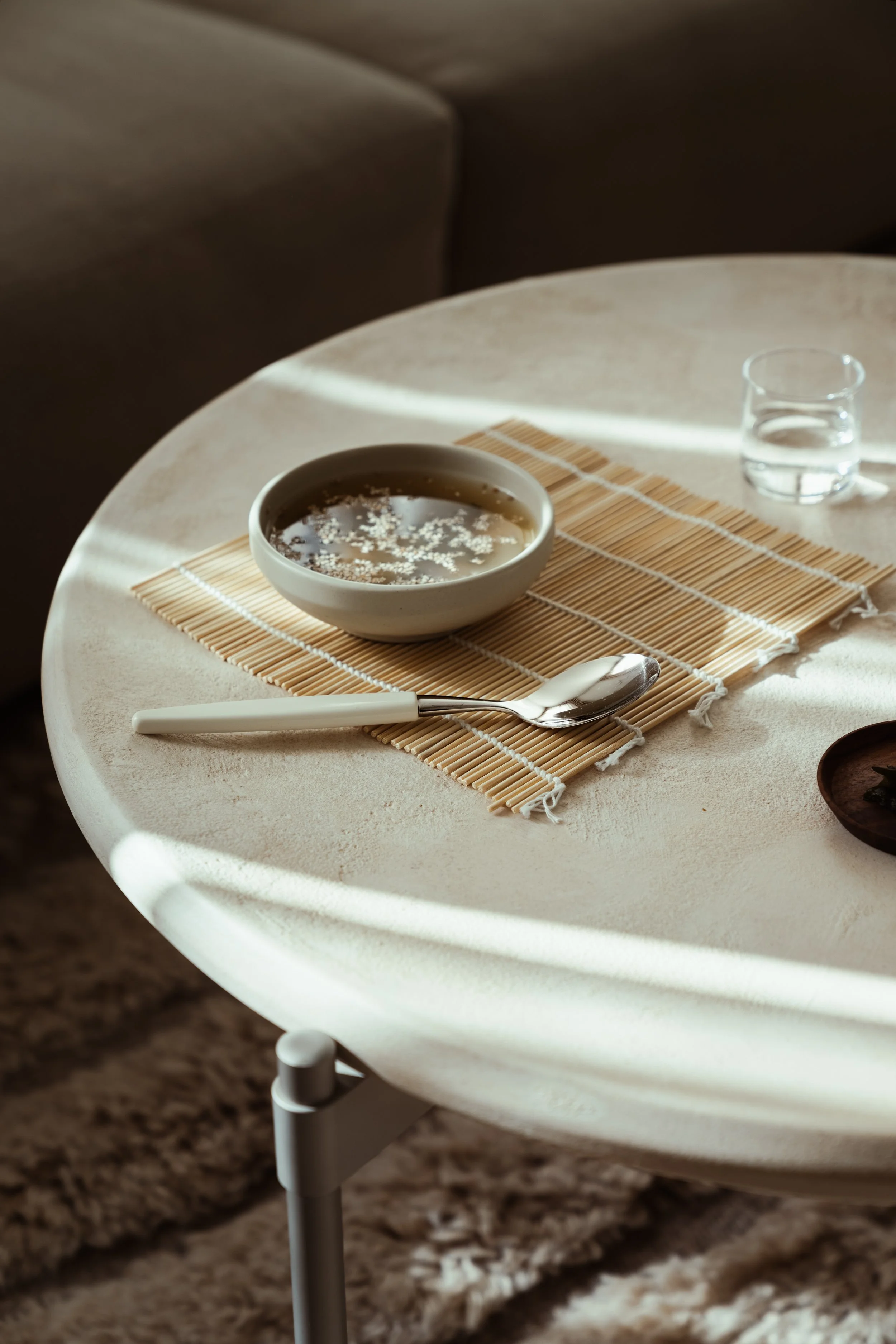 Skaugum of Norway handcrafted cutlery in a calm tabletop composition, styling Catrine Svellingen