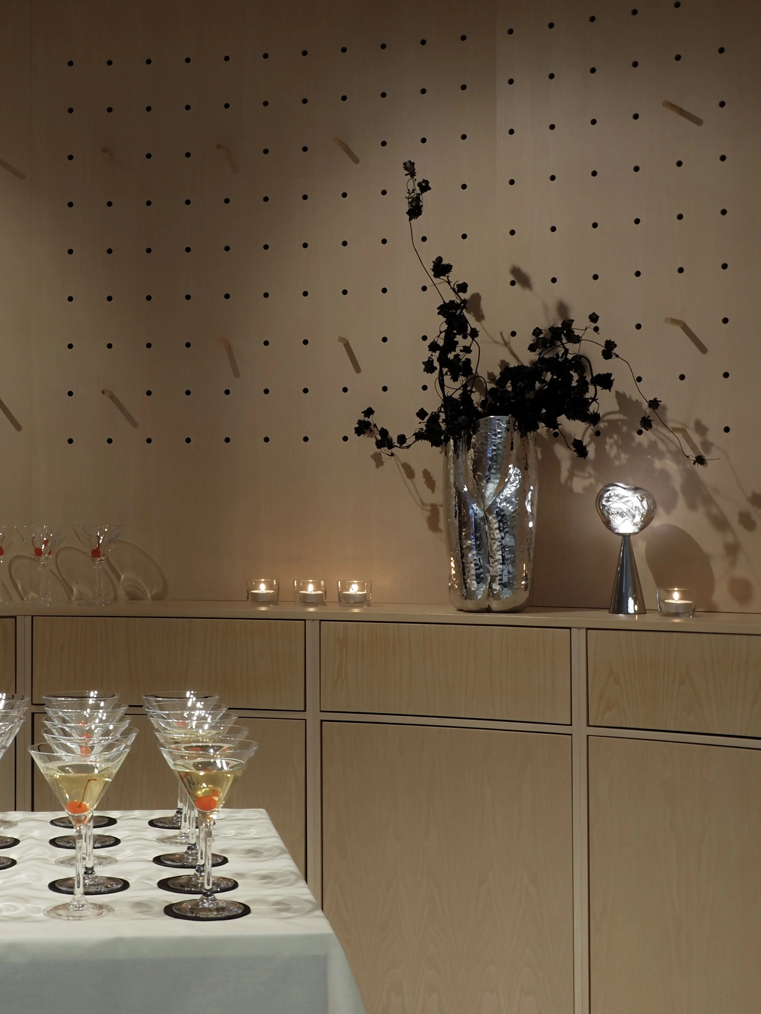 Tom Dixon lighting installation at NIO House Oslo, curated by Catrine Svellingen and Susanne Swegen