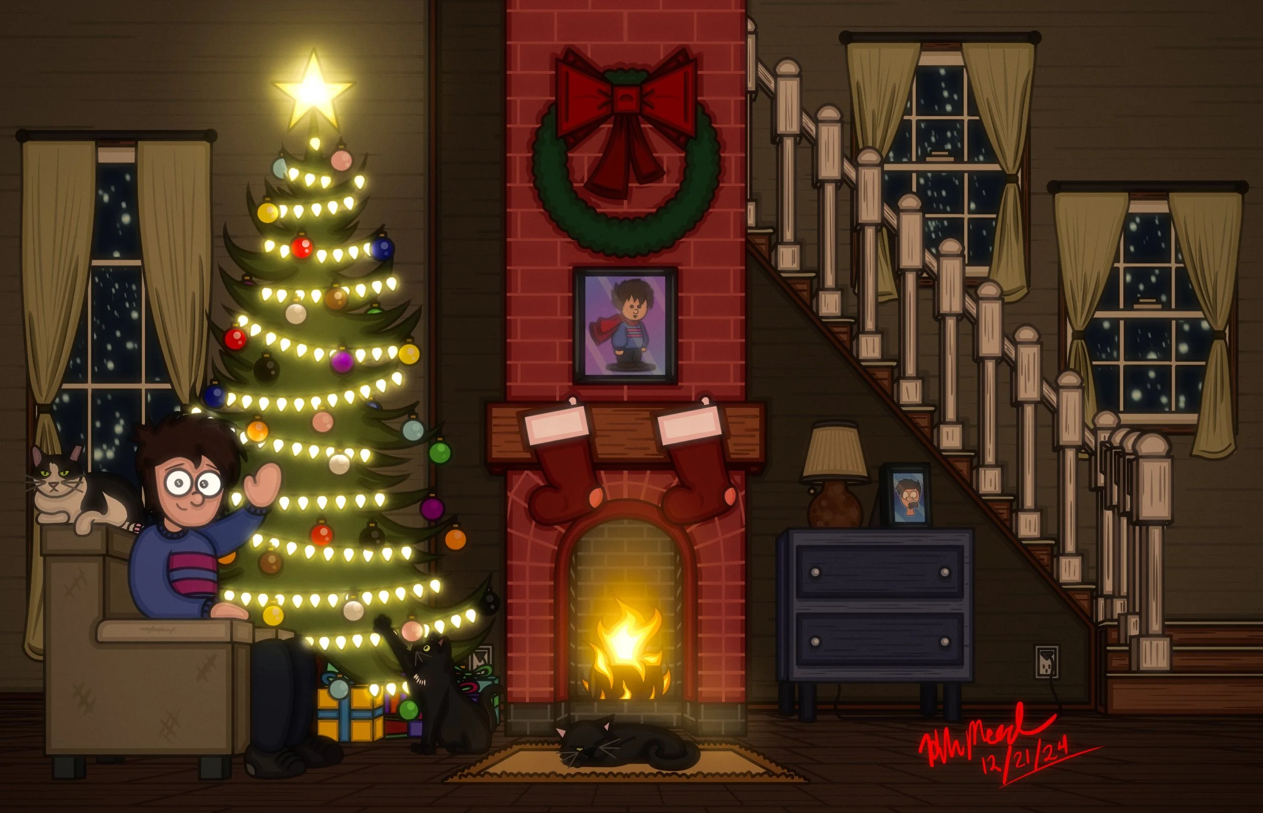 "Christmas Card 2024". Krita Illustration. (2024) 
