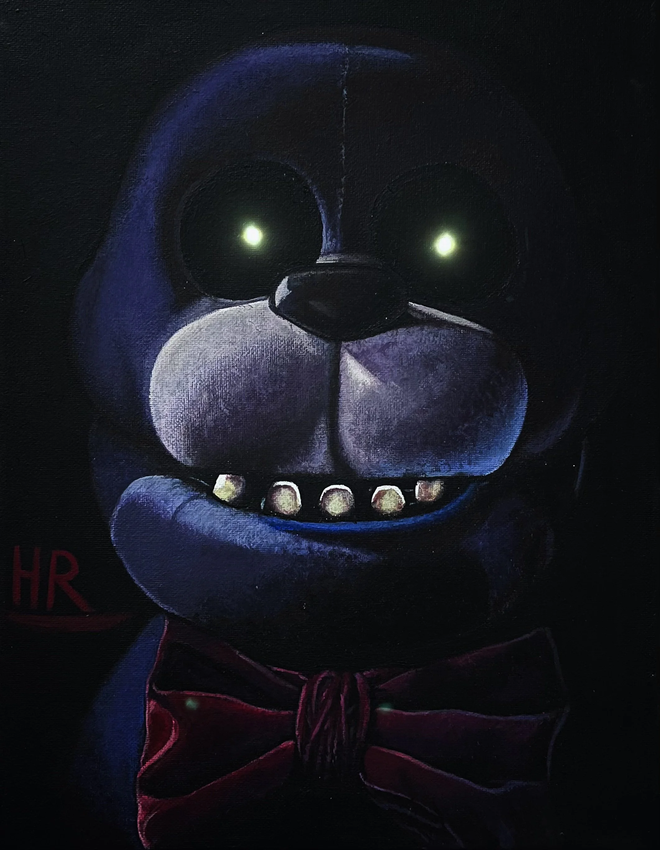 "Bonnie" from Five Nights At Freddy's. Acrylic Painting. (2024)