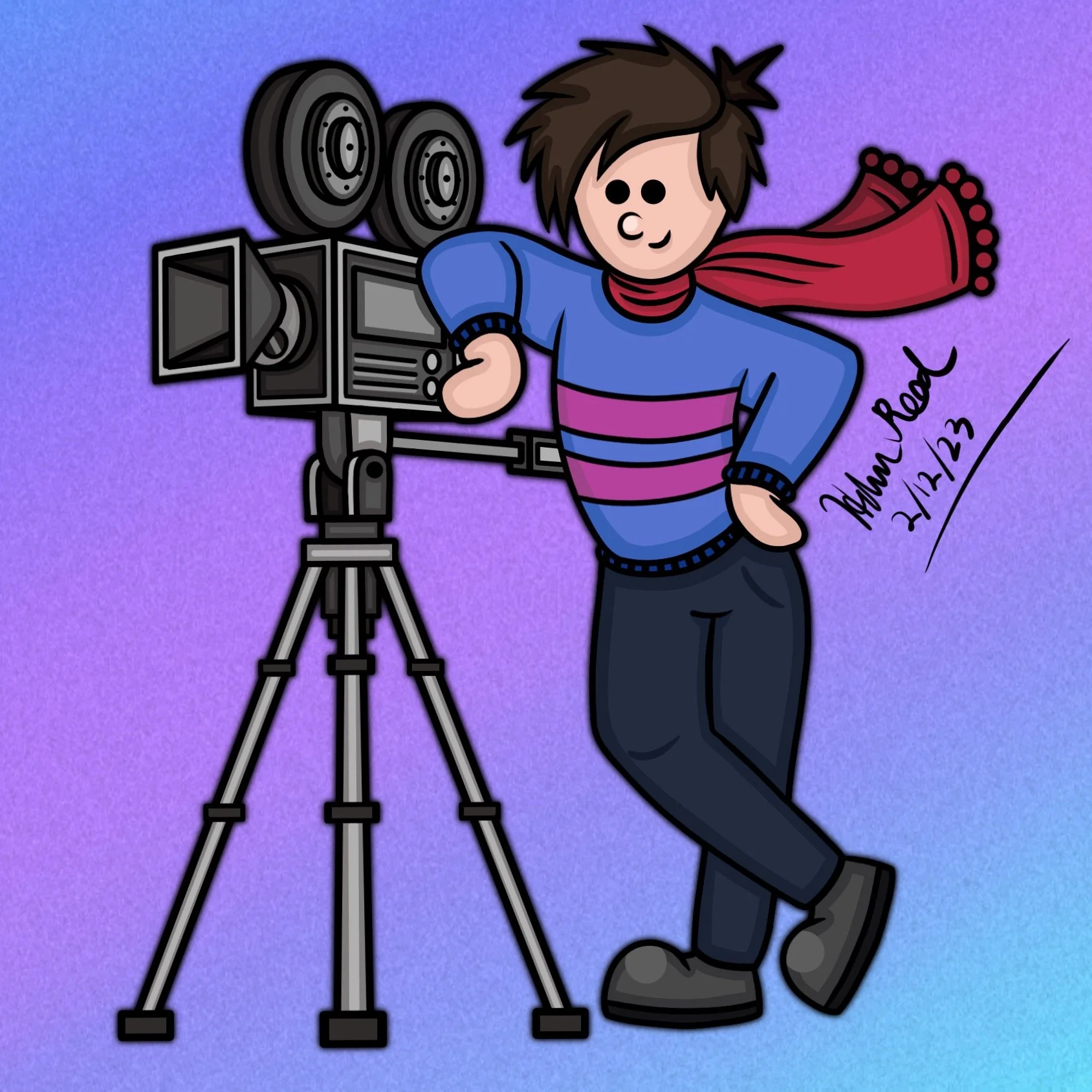 "Personal Brand". Krita Illustration for class. (2023)