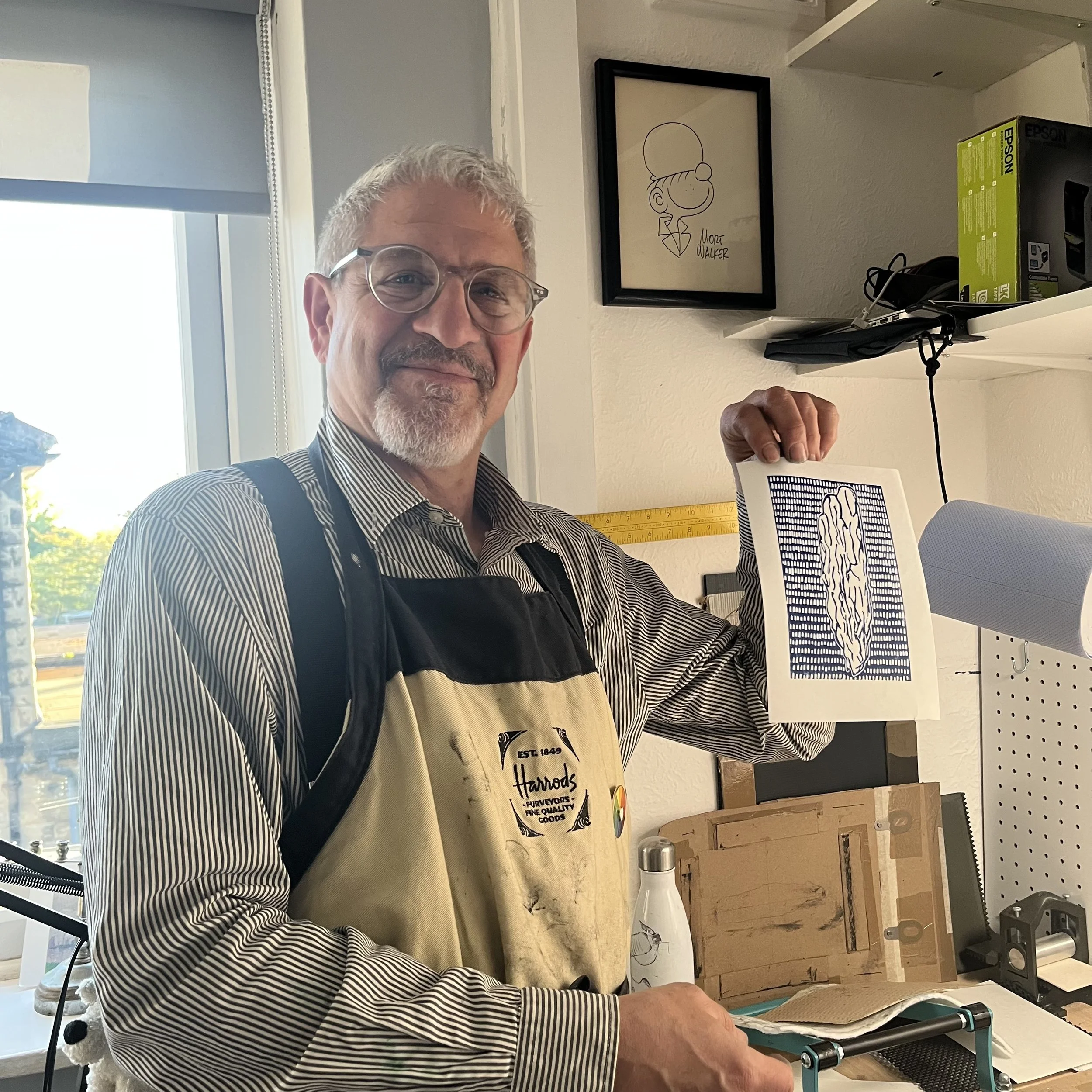 Hodah in his print studio