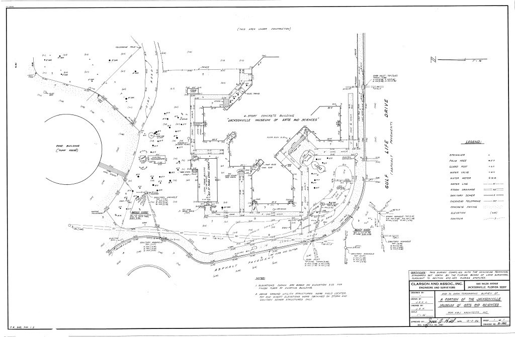 A plat of Museum of Sciences and History, Created by Clarson and Associates, Inc.