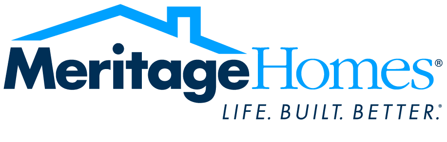 Meritage Homes logo with a stylized house roof above the company name and the slogan 'Life. Built Better.' underneath.