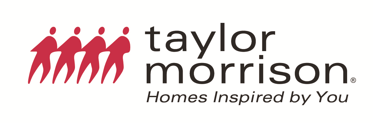 Taylor Morrison logo with four stylized red human figures and the tagline 'Homes Inspired by You'.