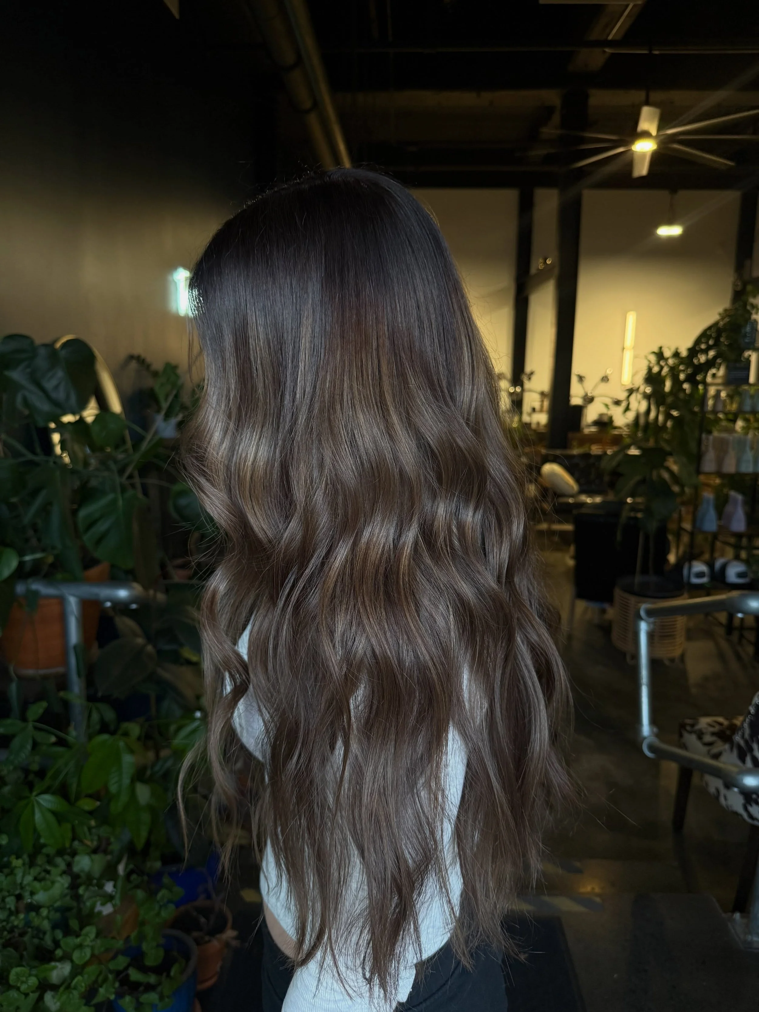 Brunette balayage = fall time 🍂 

Hair by - @hannahshairchair 

#brunette #brunettebalayage #oligo #goldwellcolor #tresloungewestfield
