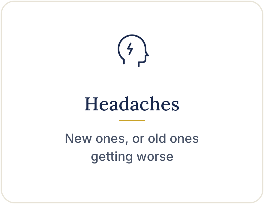 Headaches: new ones, or old ones getting worse