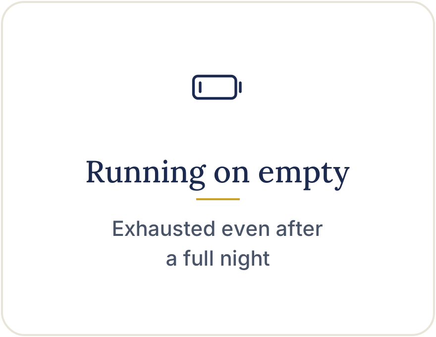 Running on empty: exhausted even after a full night