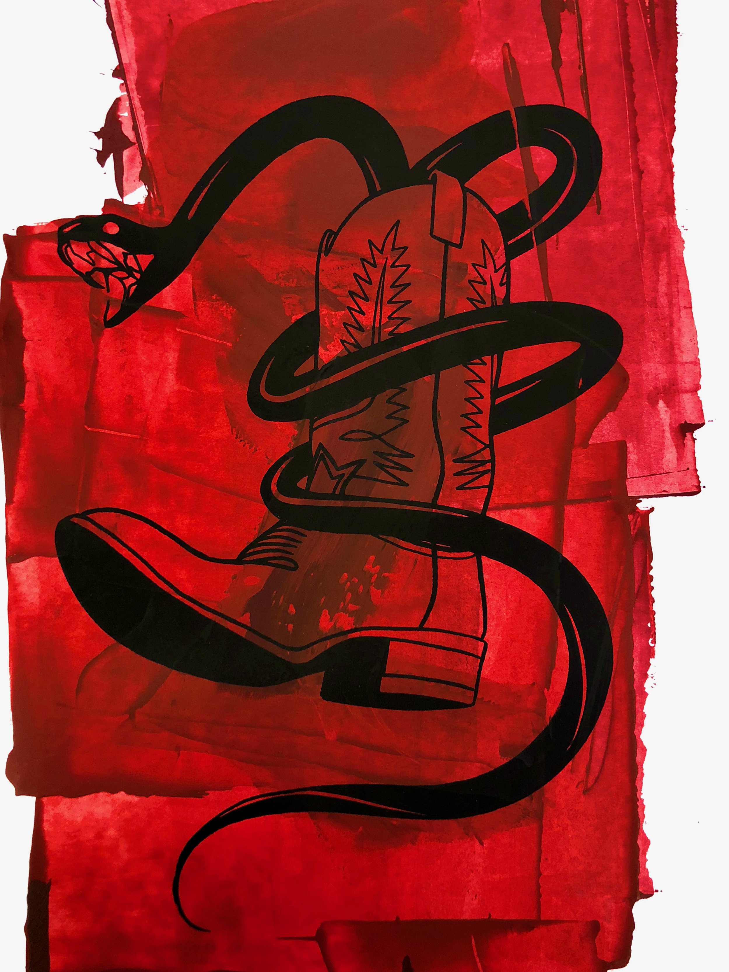 Rắn Đen (test)
 
Ink on Paper,  12 x 15" (framed), 2020