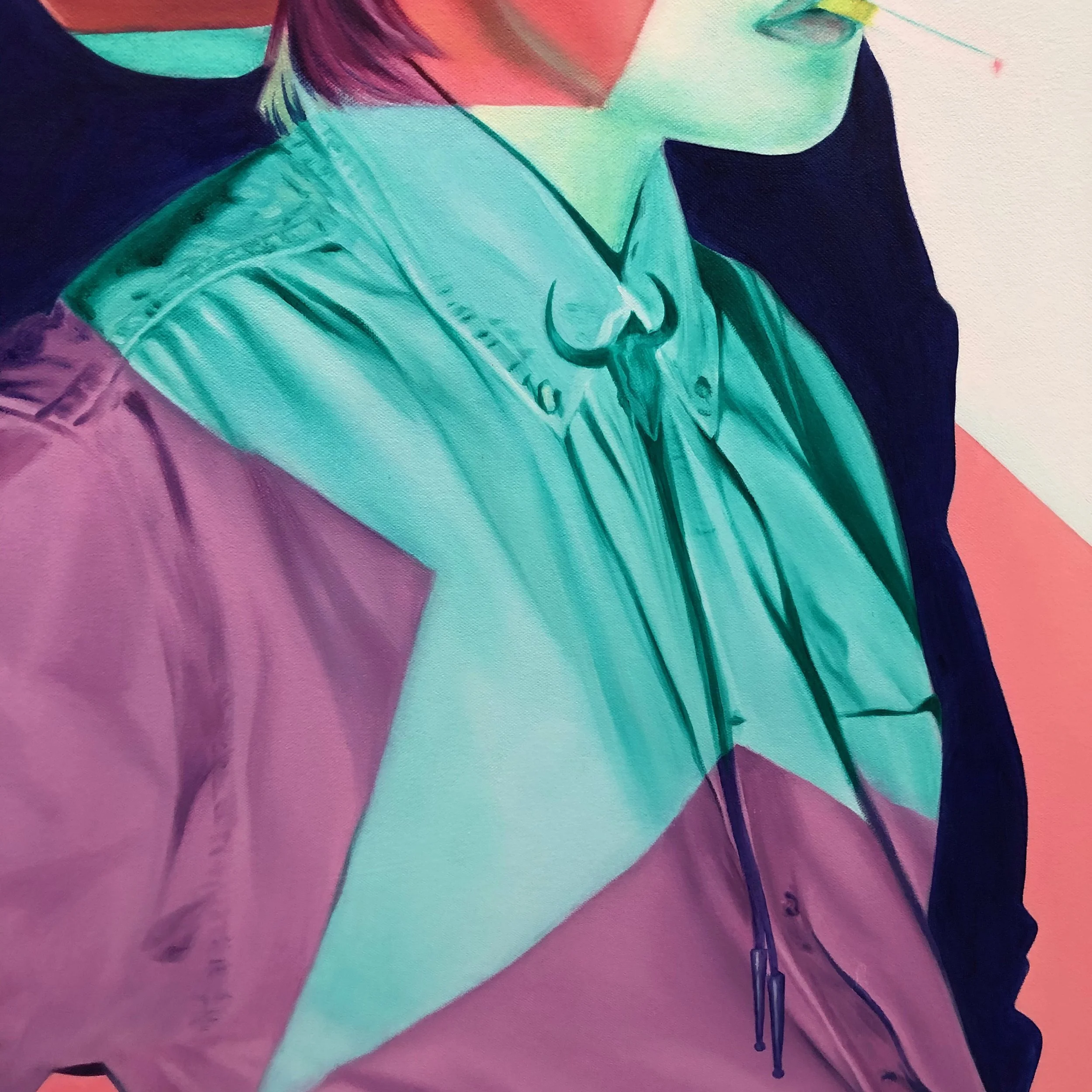 Marlboro Mondays (detail)
  
Oil on Canvas, 40 x 50," 2021