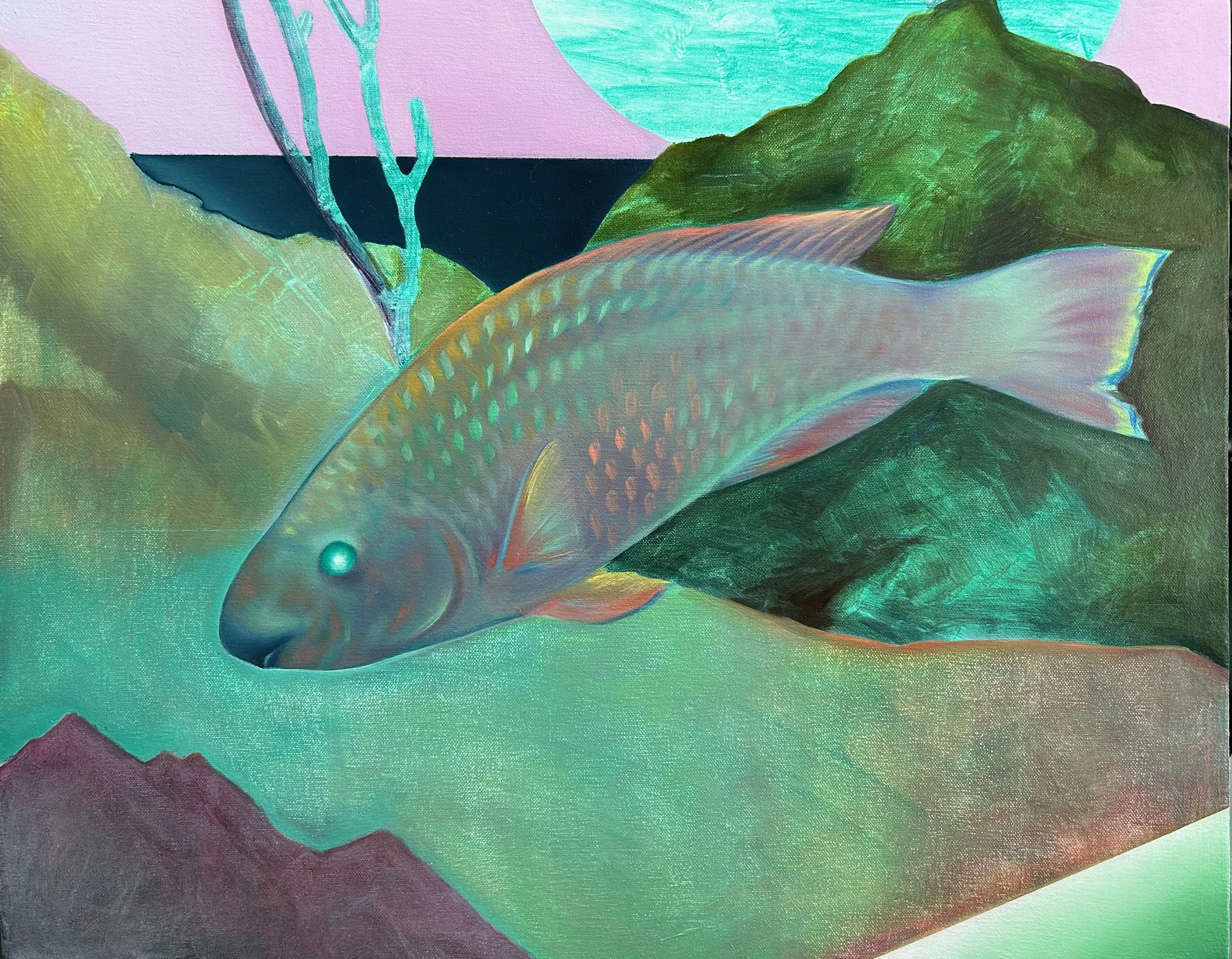 my favorite fish
  
Oil on Canvas, 20 x 16," 2023