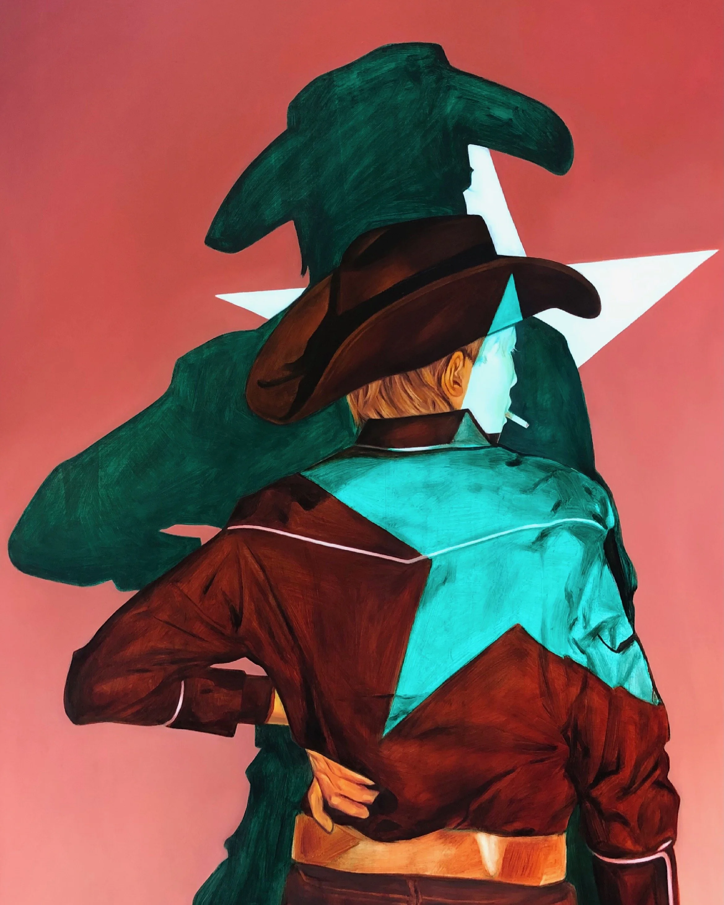 Lone Star Ranger (detail)
  
Oil on Canvas, 24.25 x 36," 2021