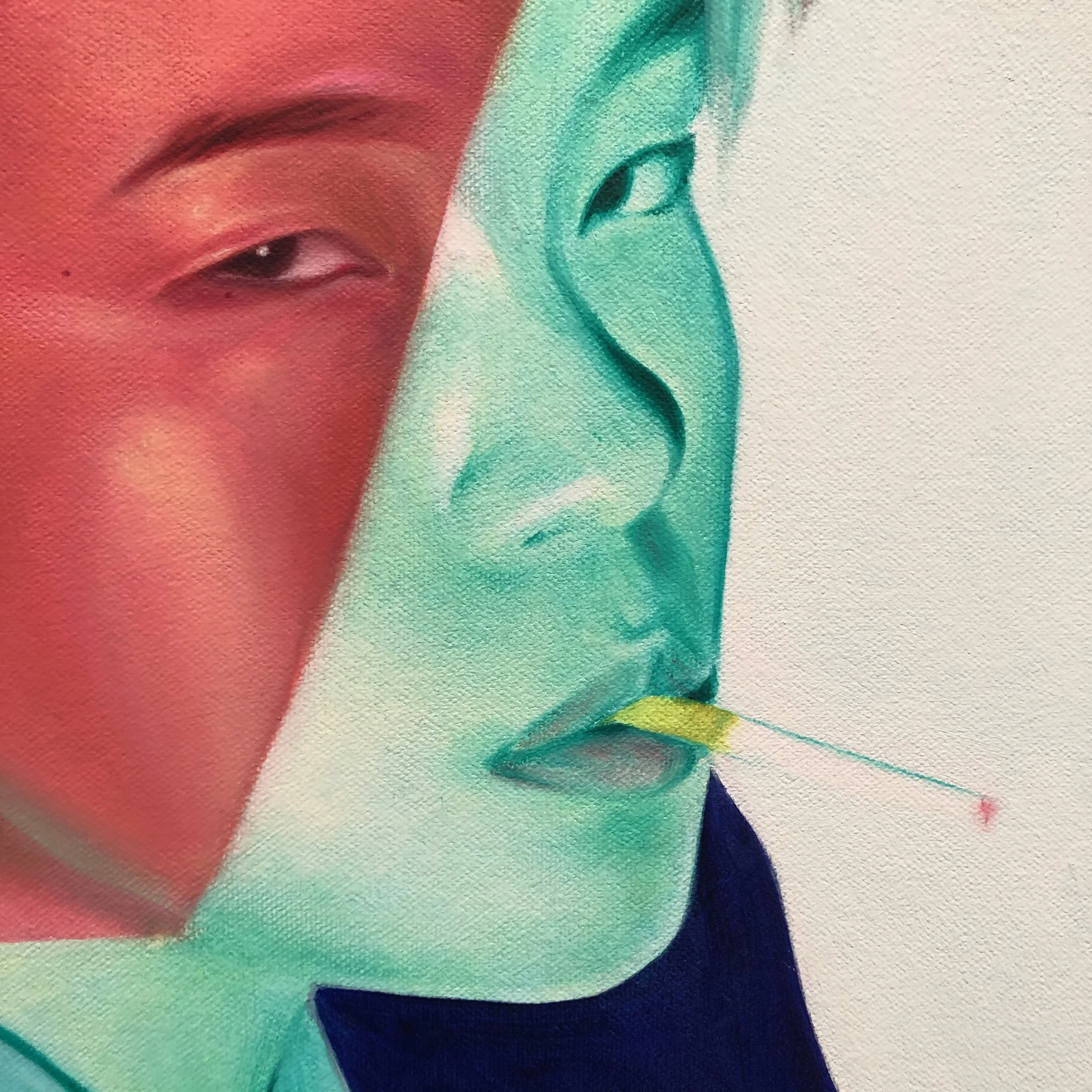 Marlboro Mondays (detail)
  
Oil on Canvas, 40 x 50," 2021