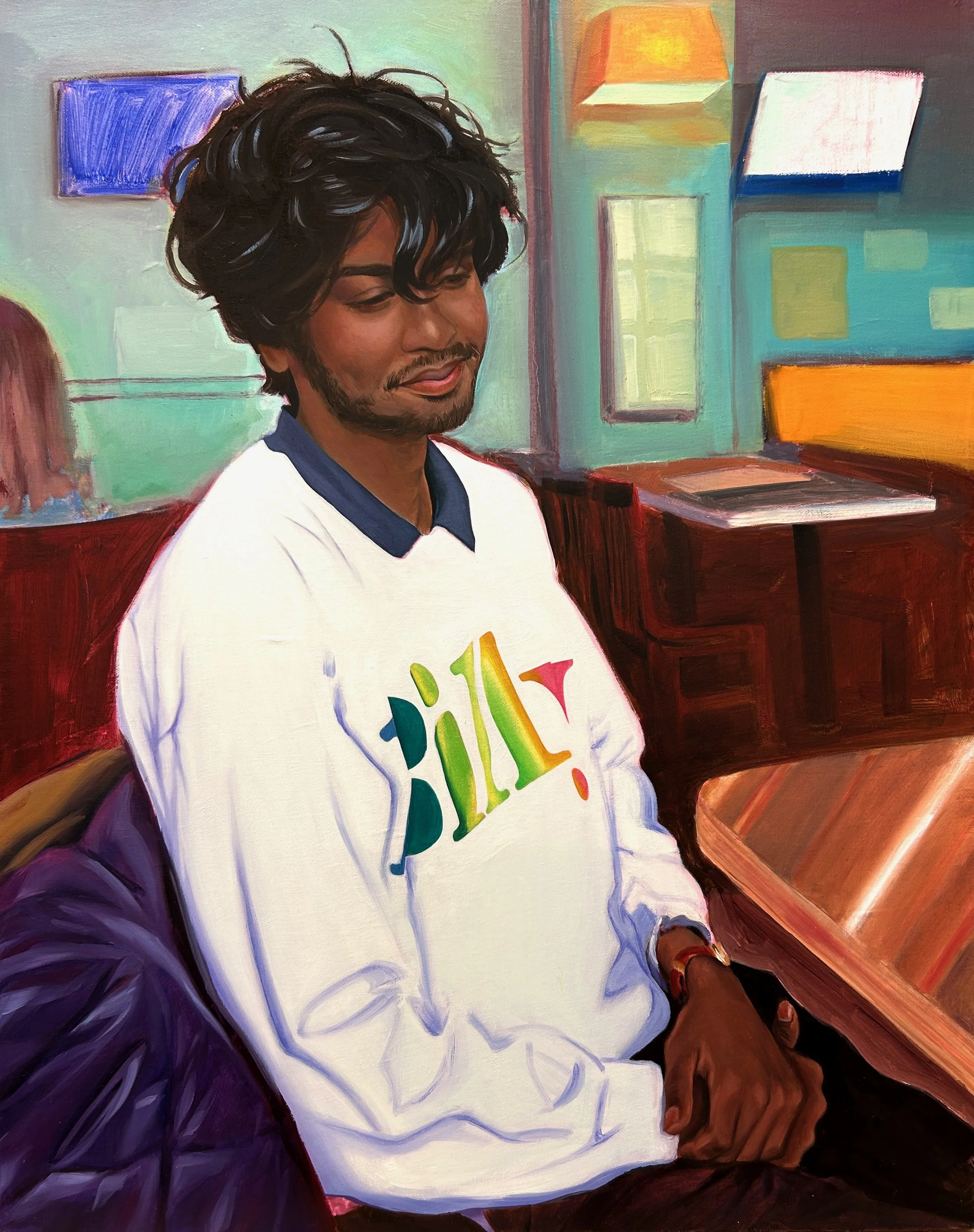 Buddy 
  
Oil on Canvas, 18 x 22.5," 2023