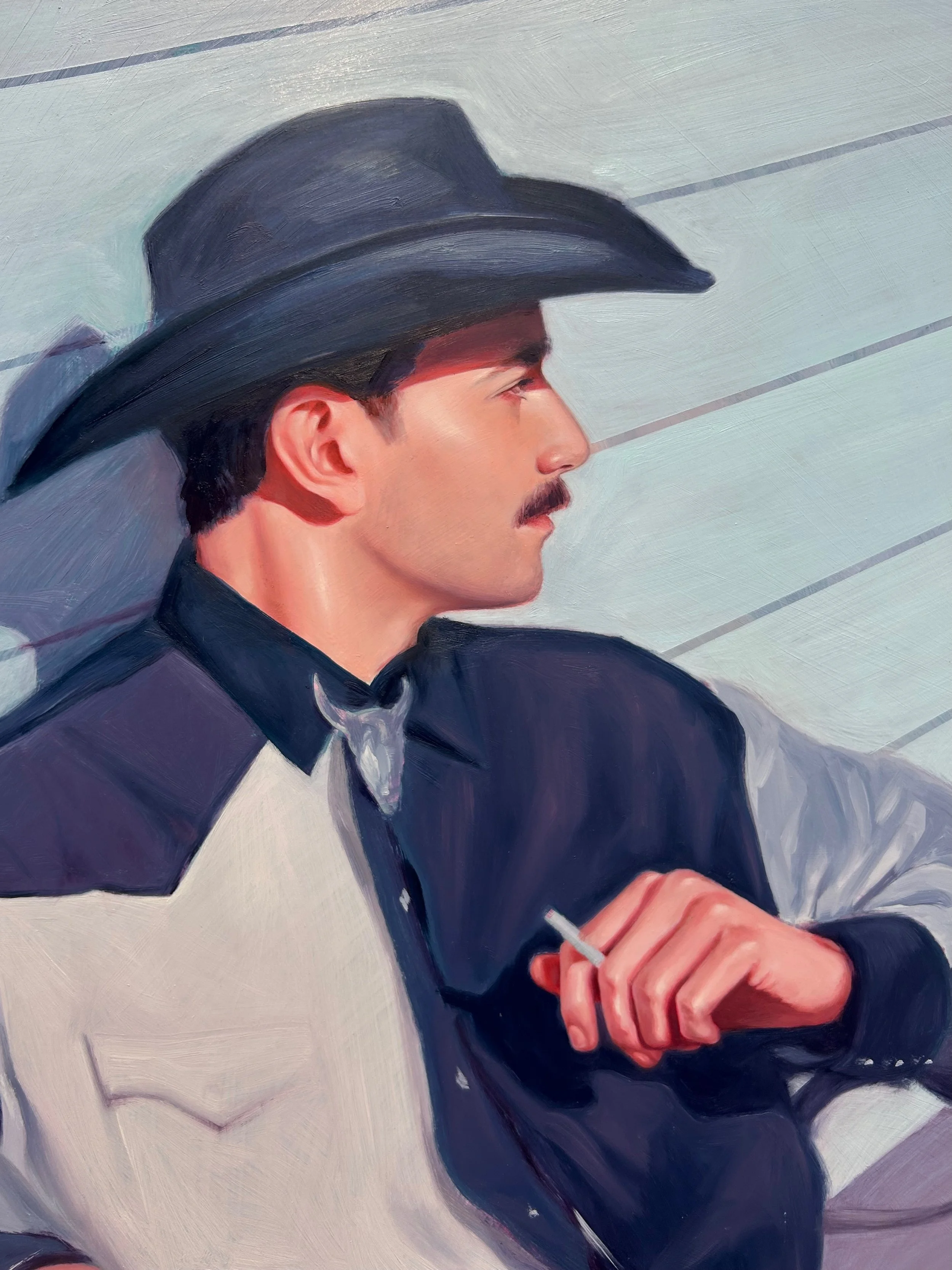 Hôm Qua (Yesterday) (detail)
  
Oil on Canvas, 23.25 x 24.25," 2025