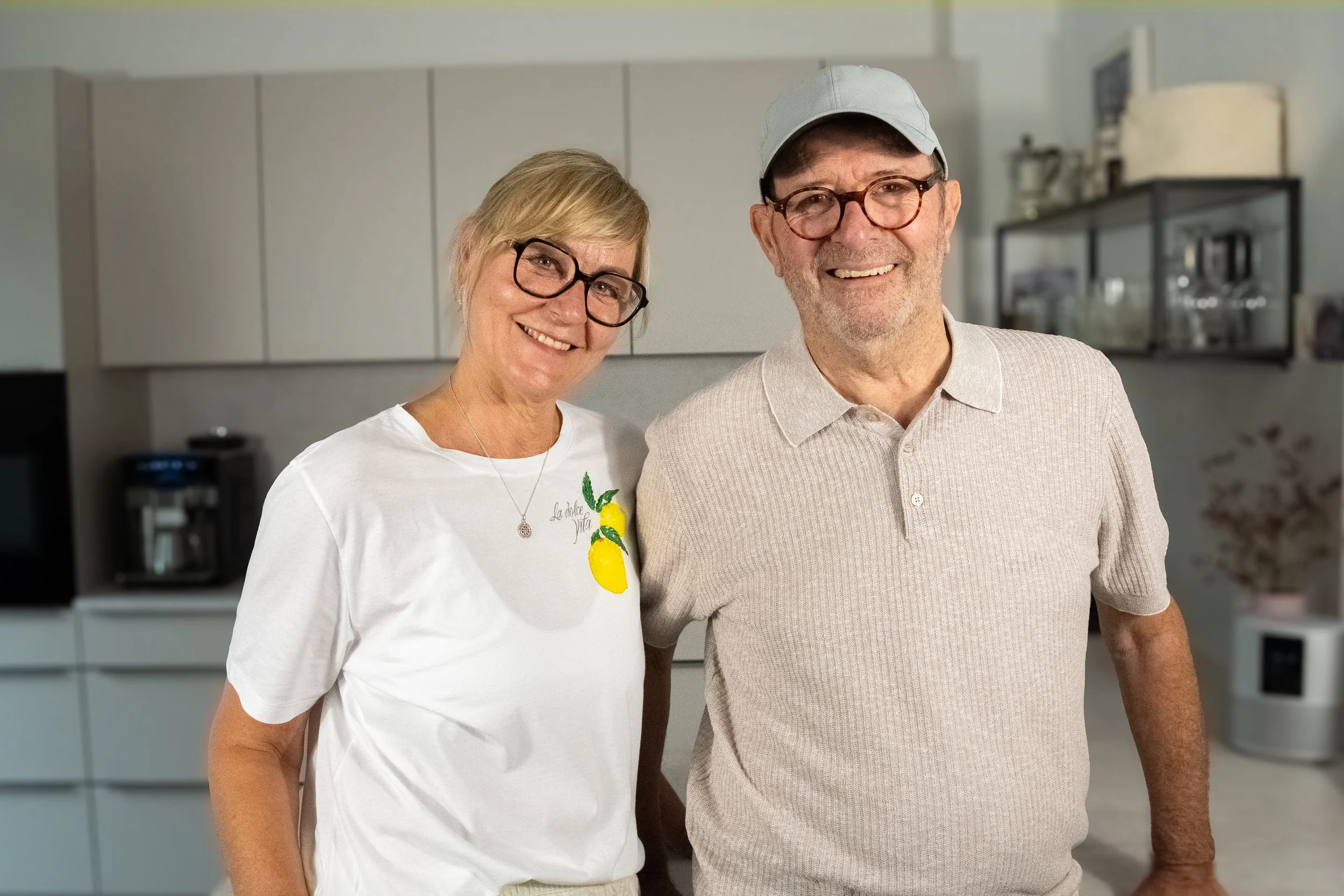 Hermann Welp und seine Frau in der Küche von Welpino