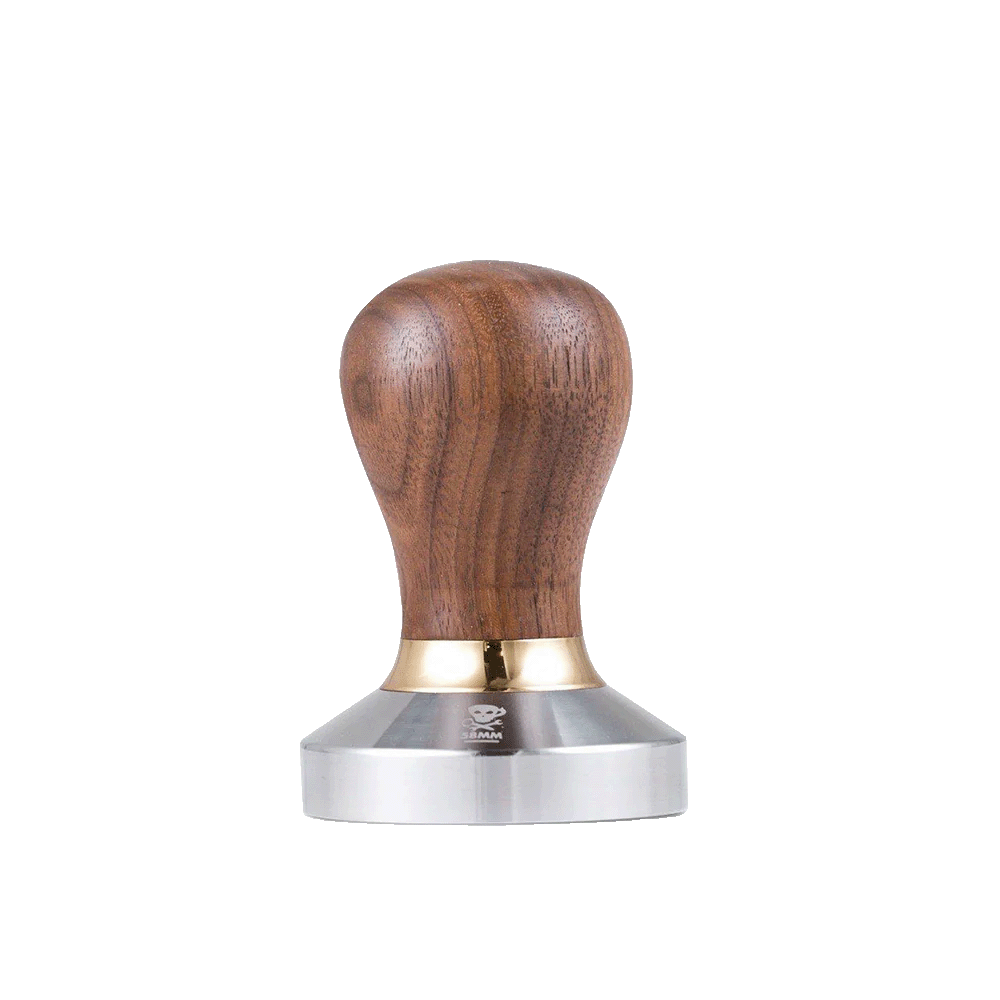 Espressoparts Barista Basics Design 5 Walnut Espresso Tamper - 58mm, Flat