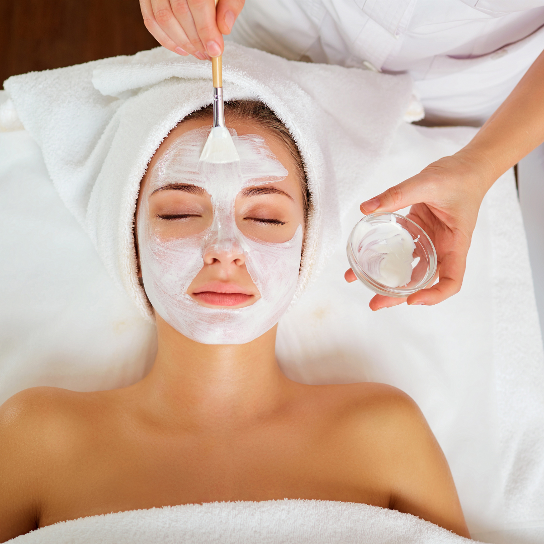 Facial treatment products arranged in a calm spa setting for a quick skincare refresh.