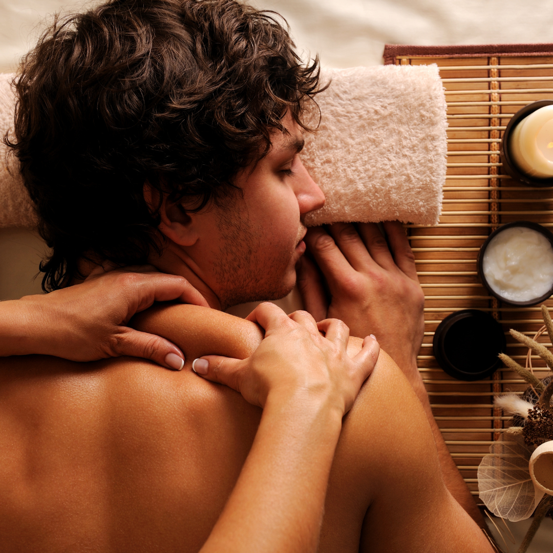 Relaxing facial and massage treatment environment designed to support wellness and stress relief.