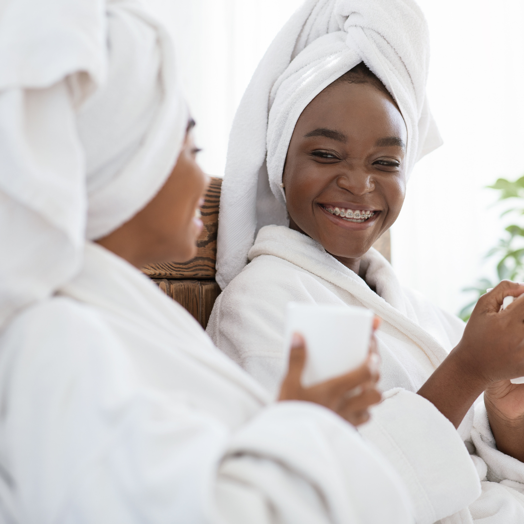Friends enjoying a relaxing spa experience together, highlighting connection and wellness.