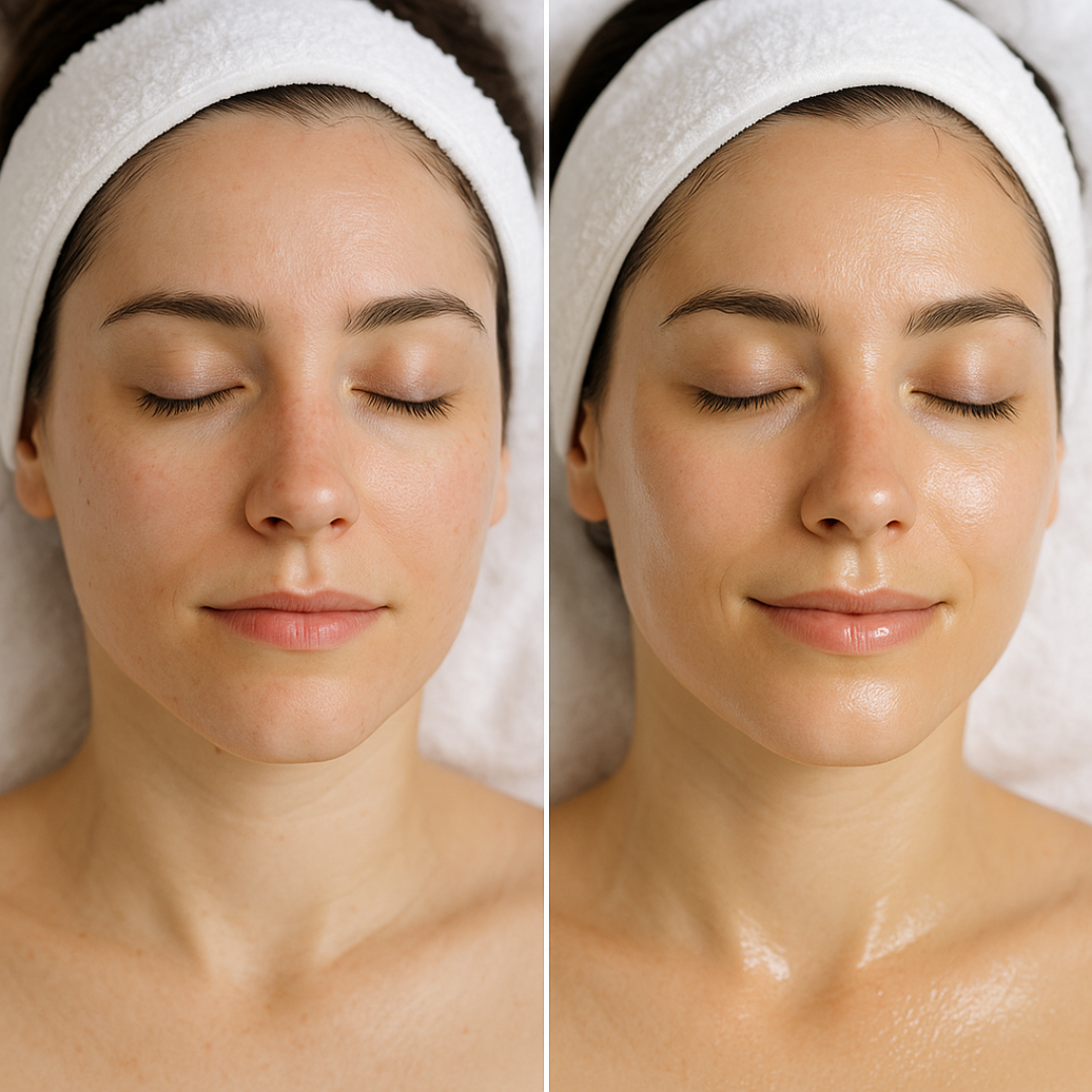 Skincare products and spa essentials for supporting healthy skin longevity