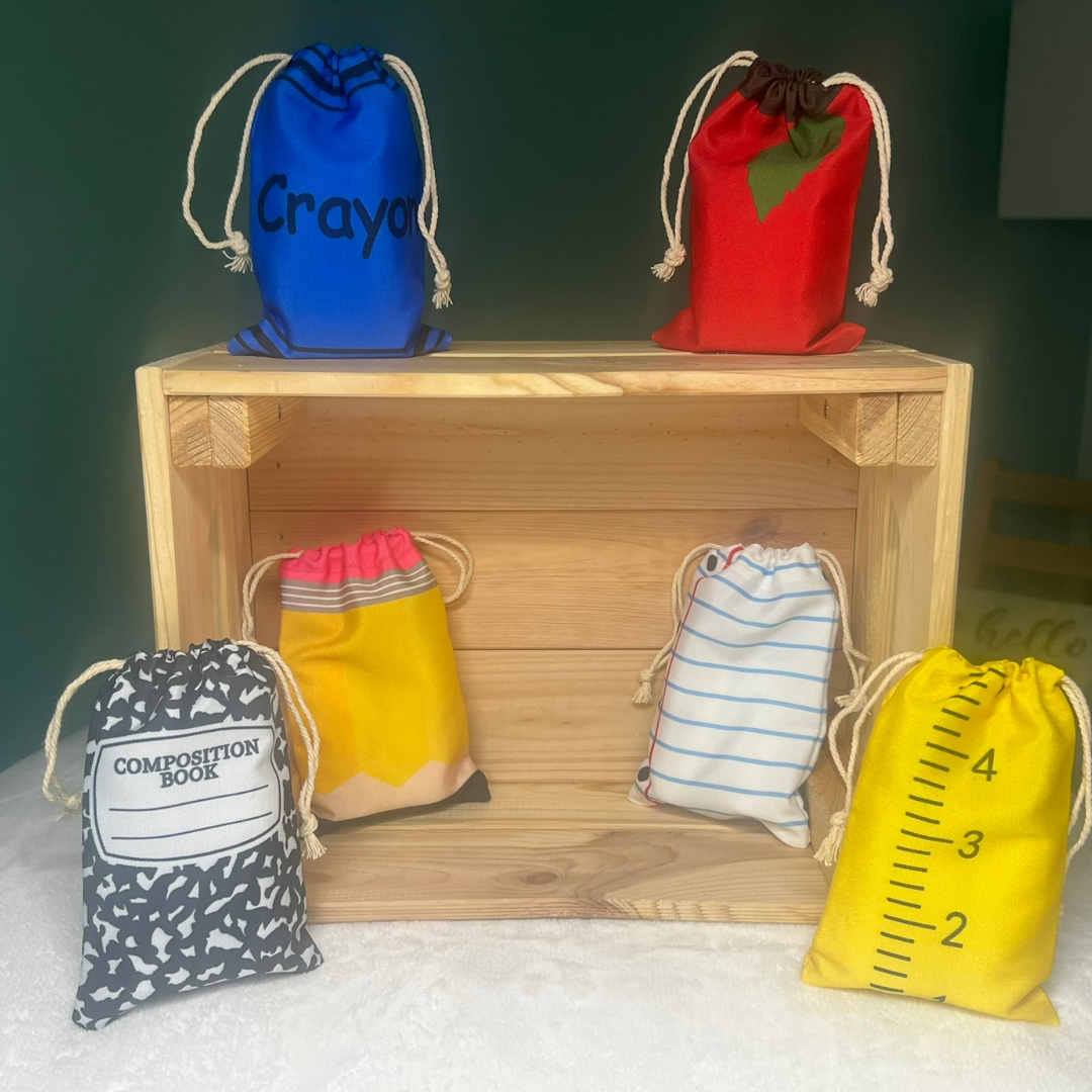 Colorful Back-to-School gift bags available at DK Spa in Lynnwood, Washington