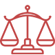 A classic symbol of justice featuring a balanced scale on a stand