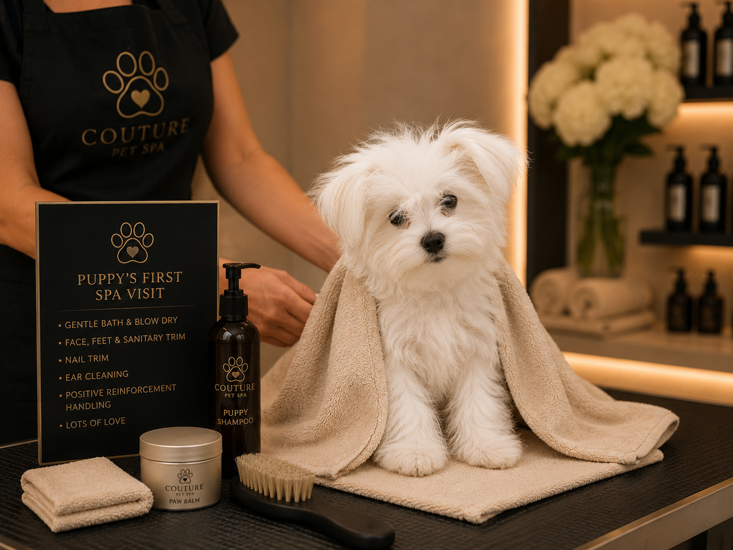 PUPPY'S FIRST SPA VISIT