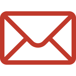 Icon of a red envelope on a black background