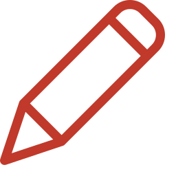 Outline of a red pencil.