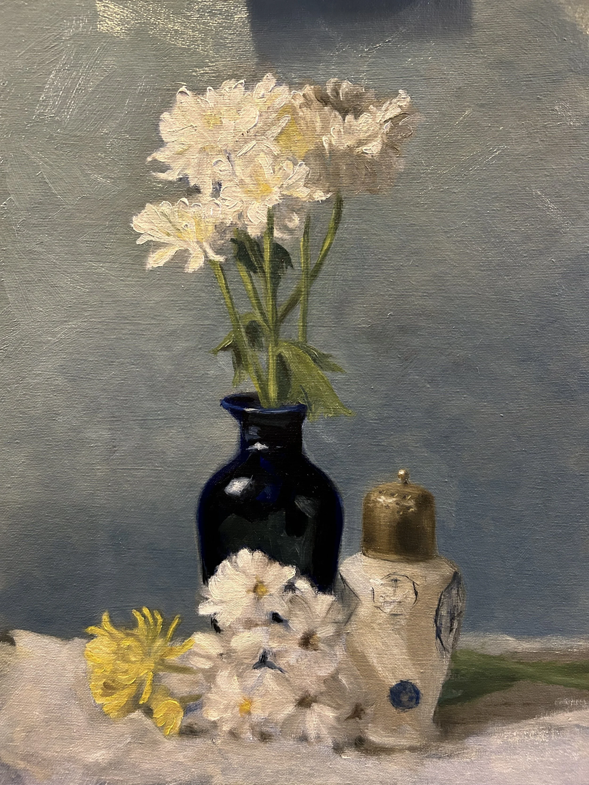 Chrysanthemums and Sugar Shaker - SOLD