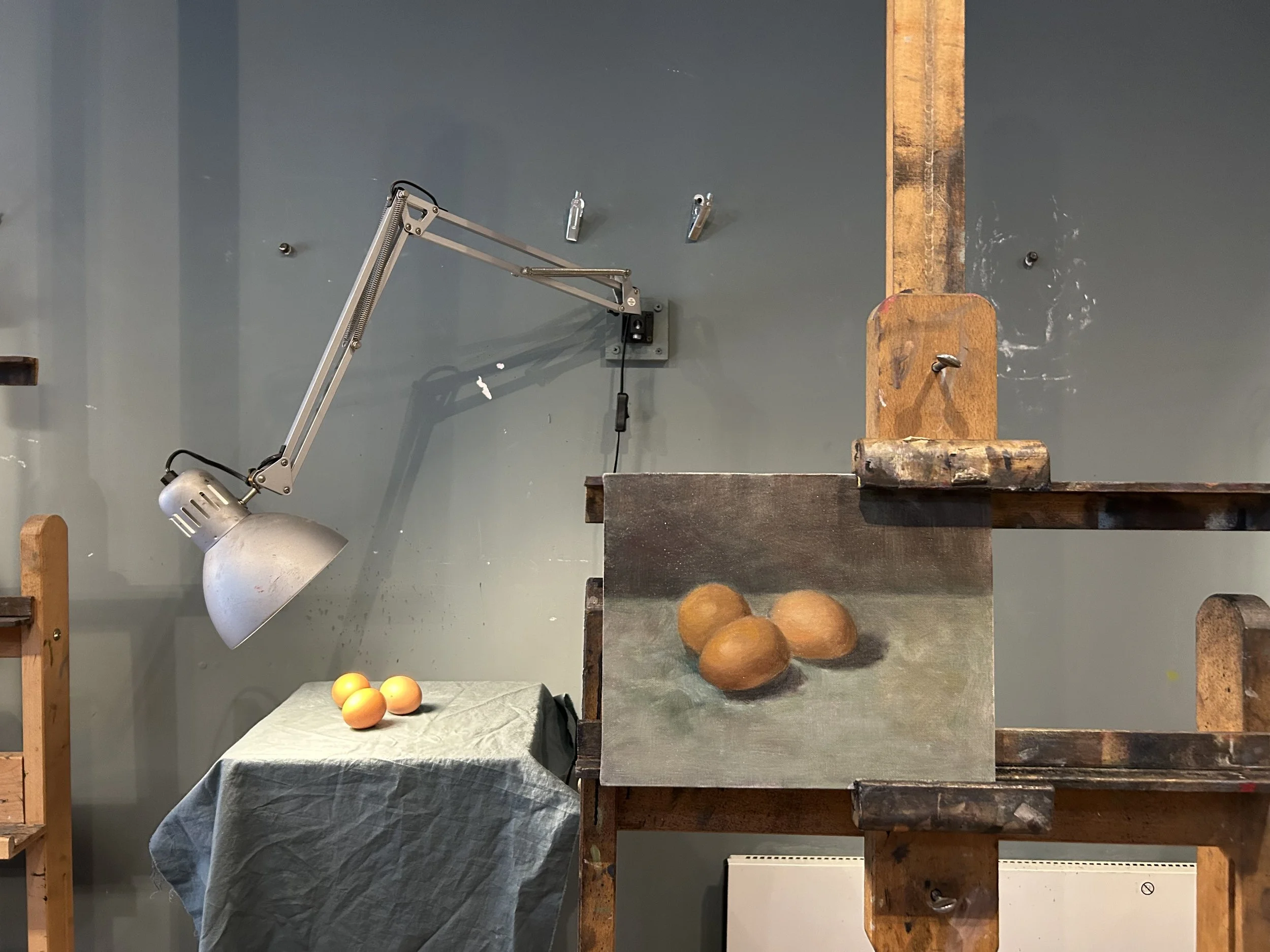 3 Eggs studio set up progress.jpeg
