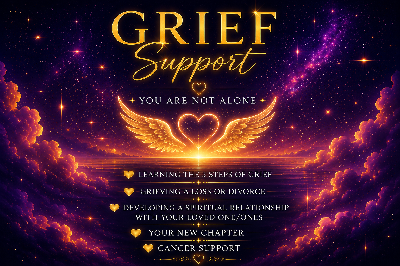 Grief and Life Transitions coaching with Maritza, supporting individuals through grief, loss, divorce, cancer journeys, health challenges, and major life changes.