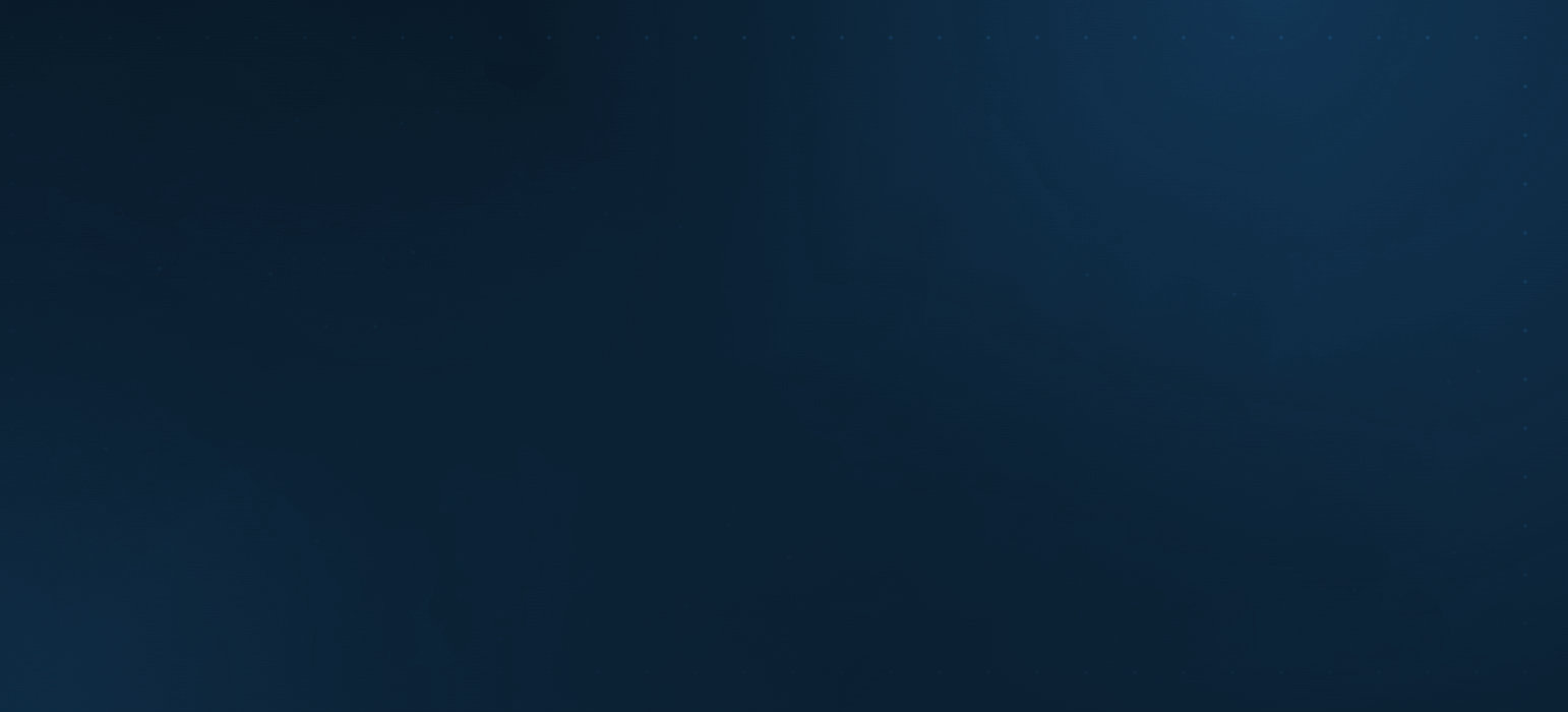 Dark blue abstract background with subtle gradient and light specks.