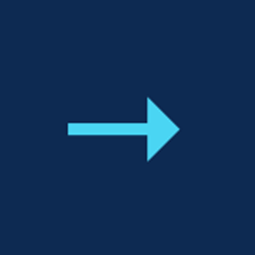 Blue right arrow icon on dark blue background