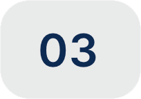 Number three in dark blue on a rectangular grey background.