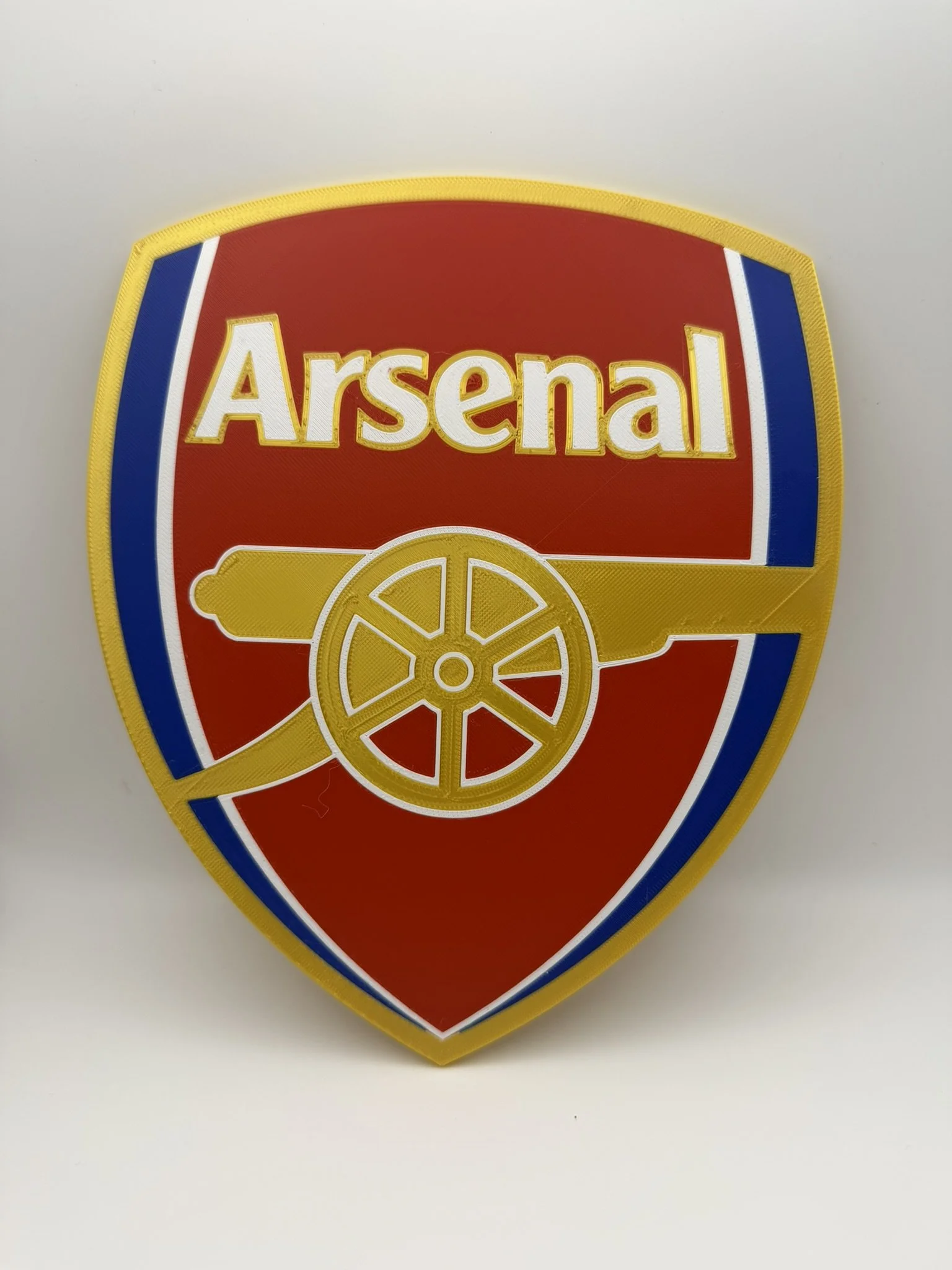 D Printed Arsenal FC Crest Wall Plaque | Football Club Badge | Fan Cave, Bedroom & Office Decor