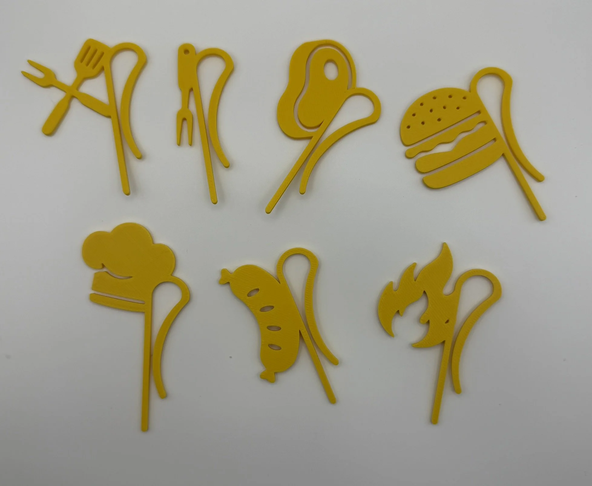3D Printed BBQ Glass Markers Set – Reusable Drink Identifiers for Wine Glasses, Beer Bottles & Party Cups