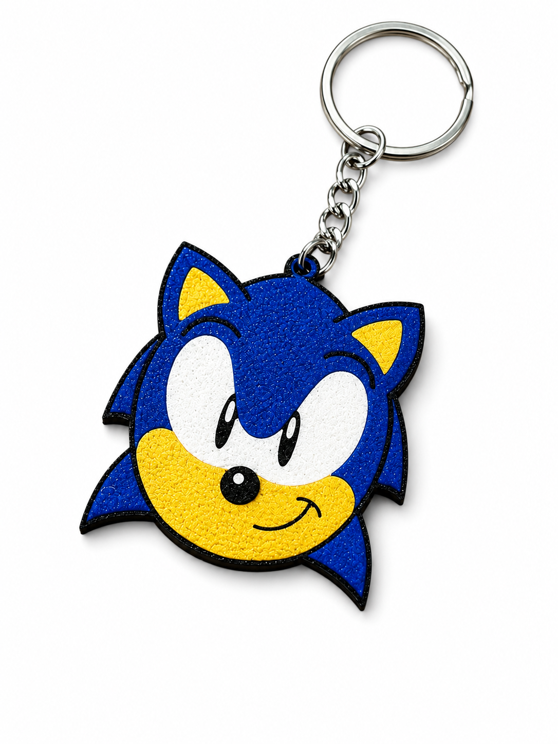 Sonic Inspired Hedgehog Keyring | 3D Printed Gaming Keychain | Backpack Charm | Fan Gift | Collectible Accessory