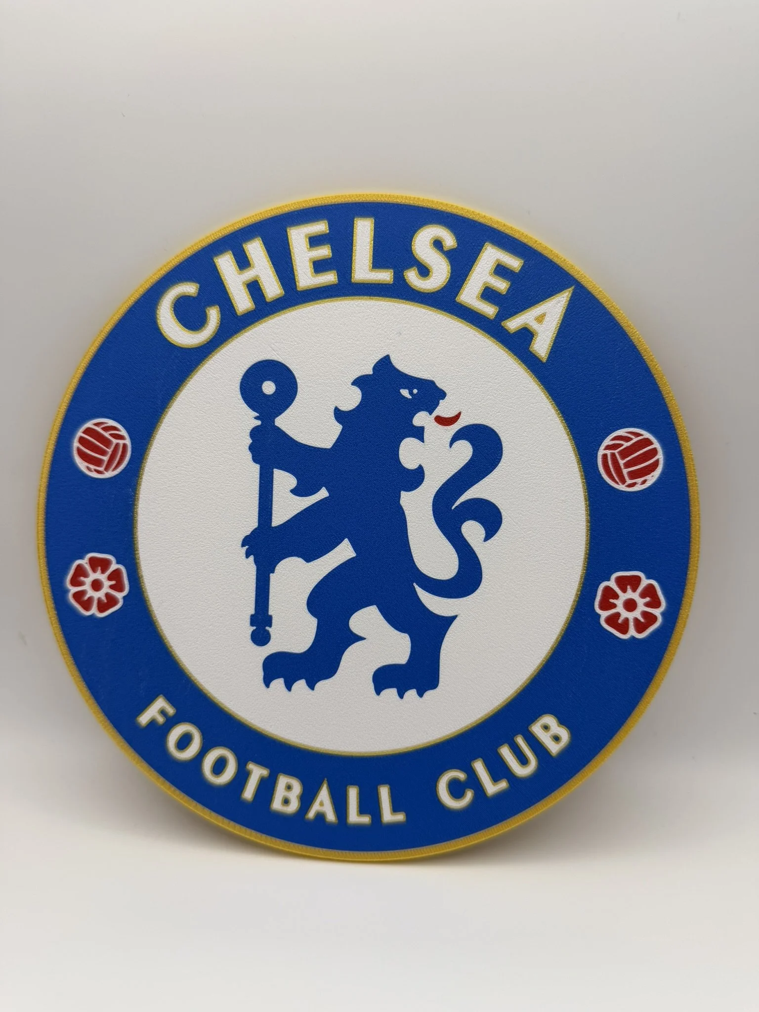 3D Printed Chelsea FC Crest Wall Plaque | Football Club Badge | Fan Cave, Bedroom & Office Decor