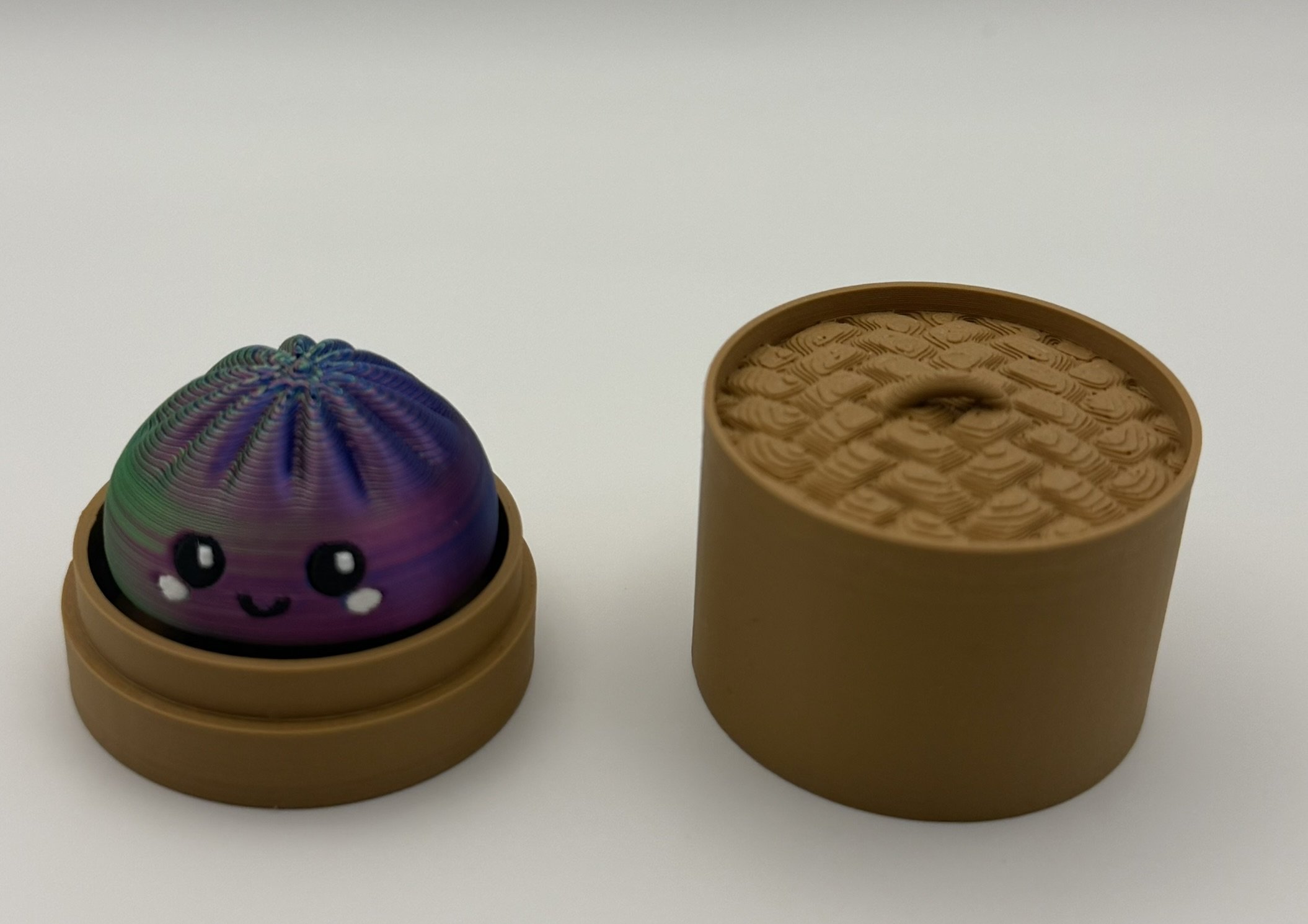 3D Printed Dumpling Clicker Fidget Toy | Cute Kawaii Desk Toy | Stress Relief Clicker | Sensory Fidget | Gift for Food Lovers