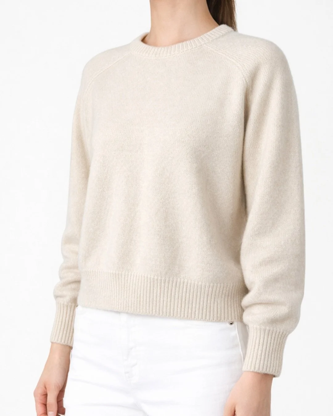 Raglan Shoulder Crewneck Pullover