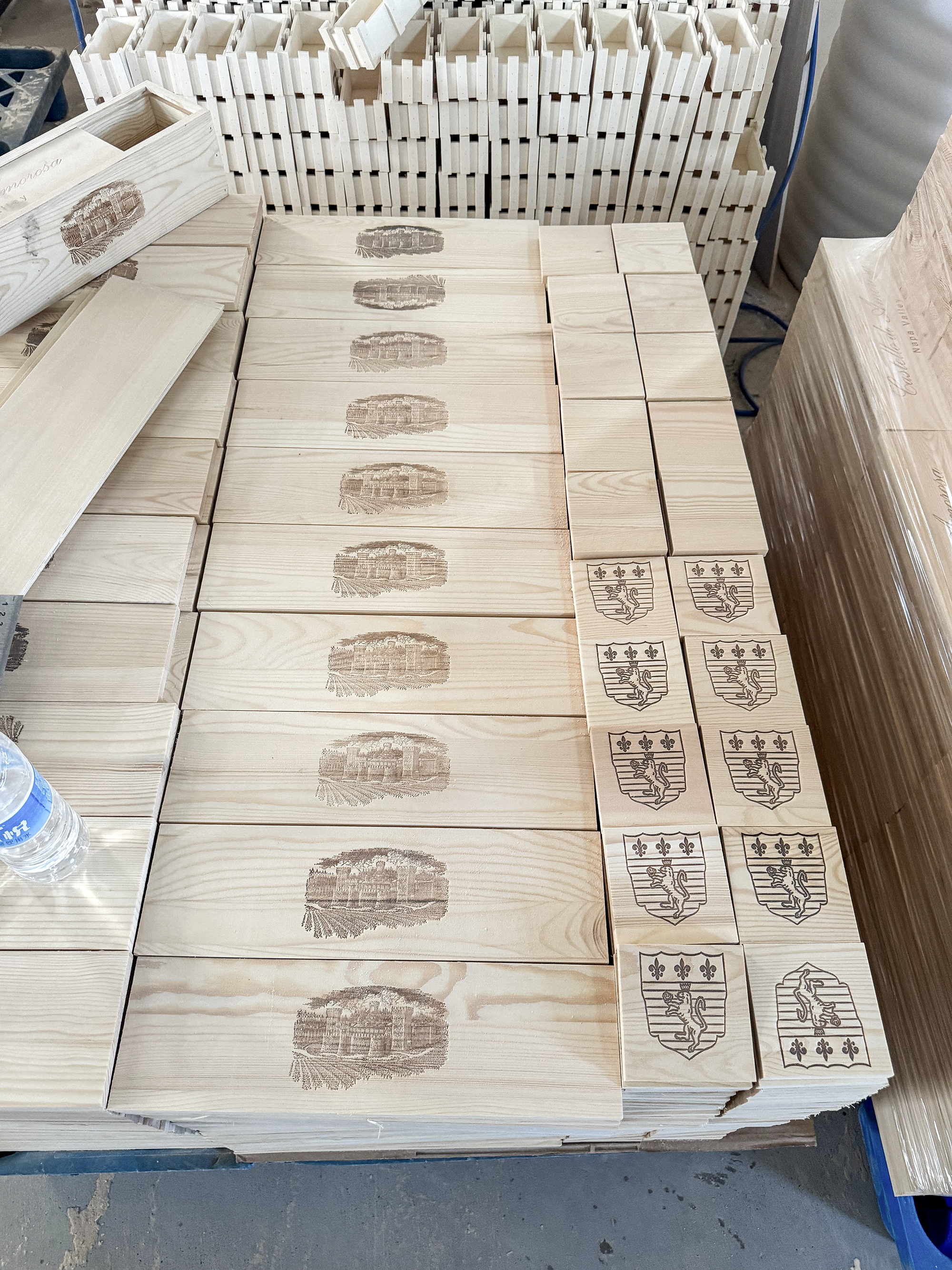 Hot-branded wood components