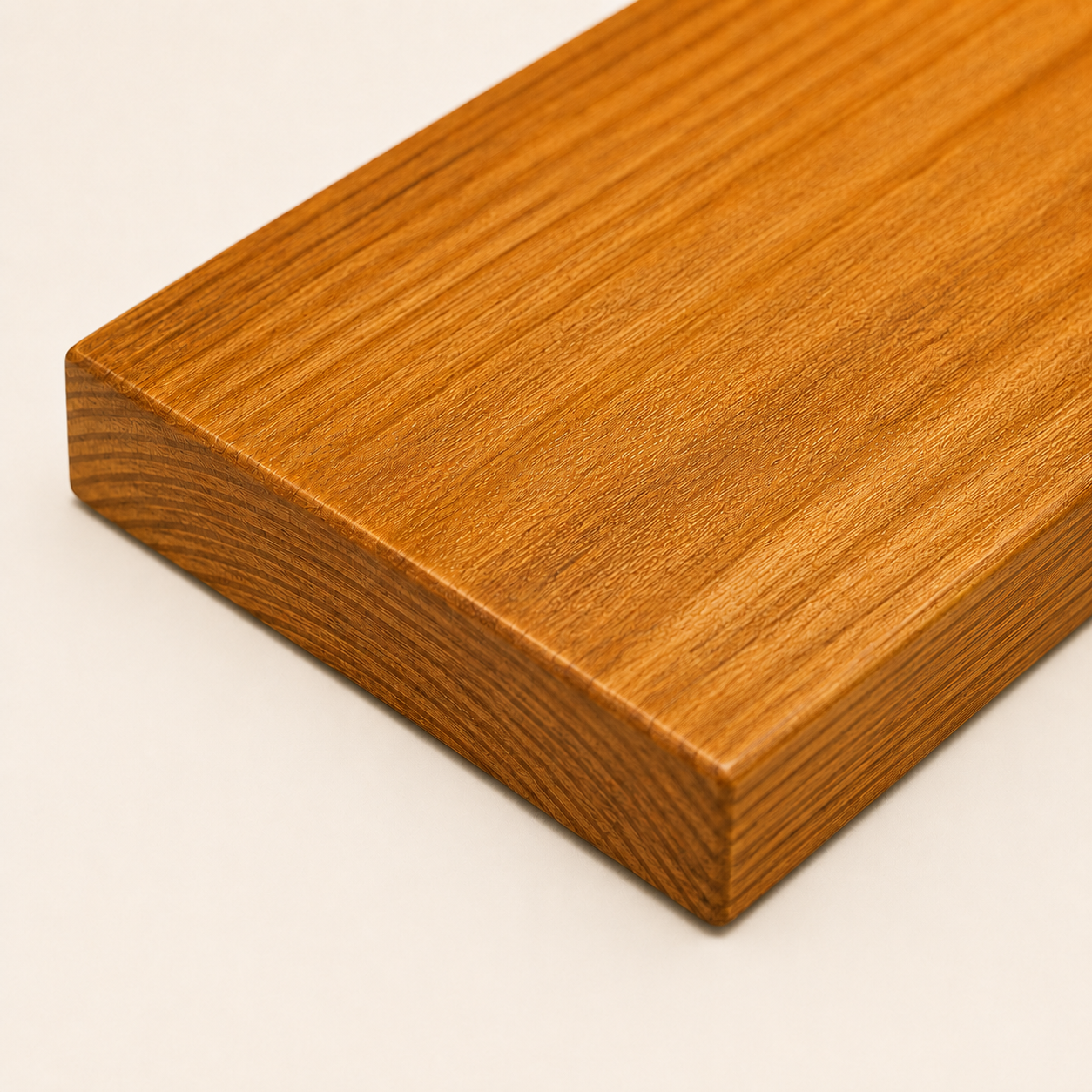 Oil-wax finish enriching the natural grain of a wooden wine box.