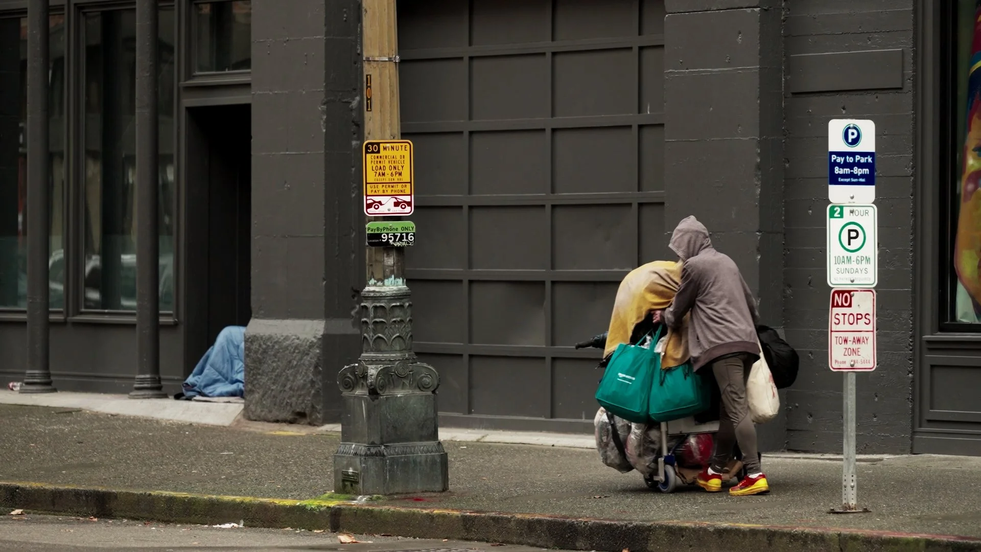 Homeless man in Seattle